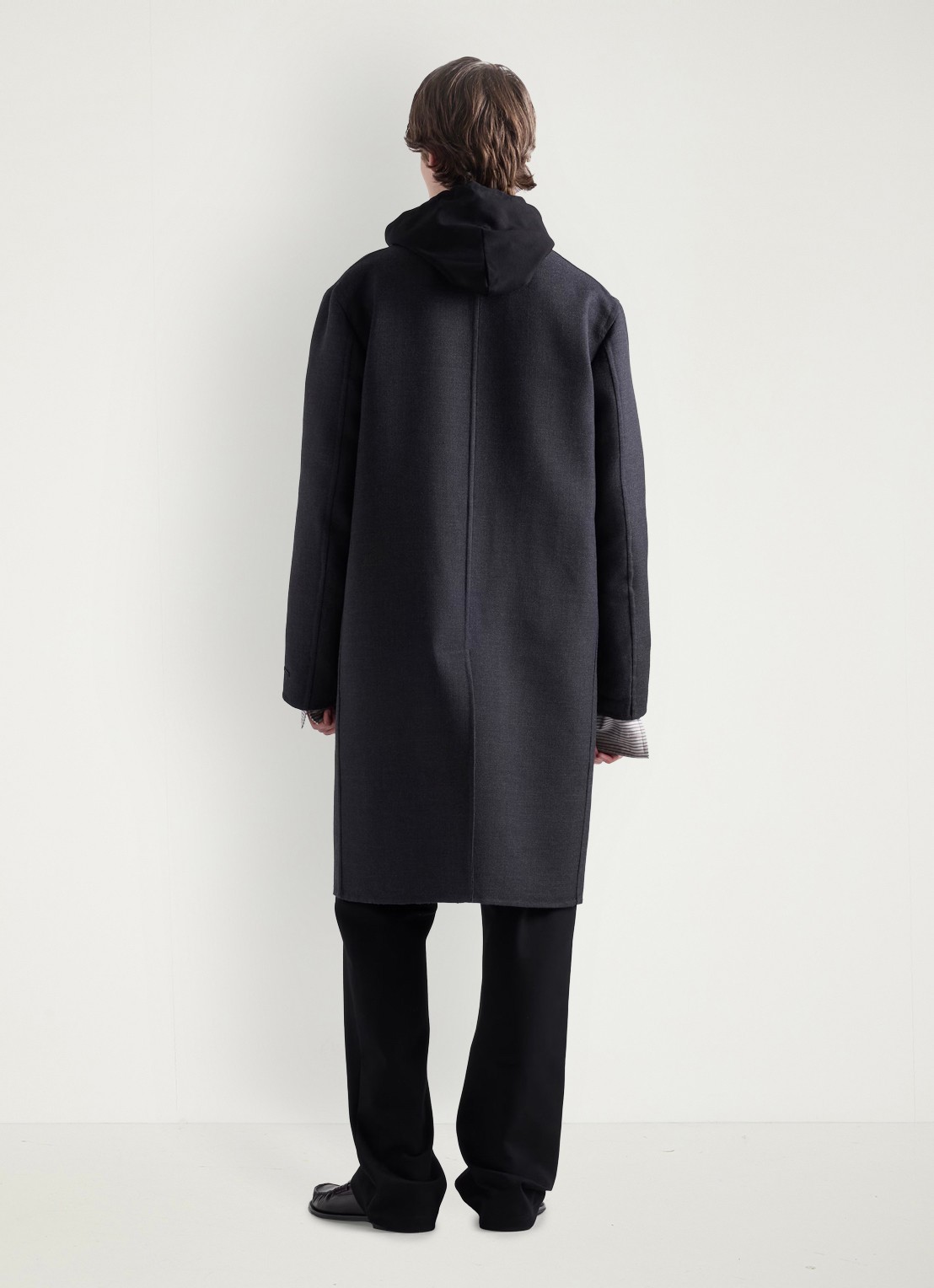 Prada Slim fit pantalon met steekzakken - achterkant zwart