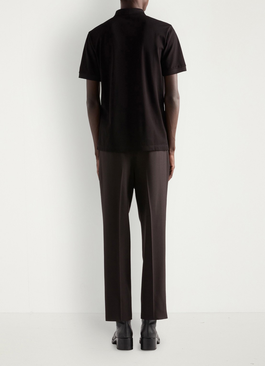 Prada Slim fit polo van piqué katoen met logo - achterkant 5 black