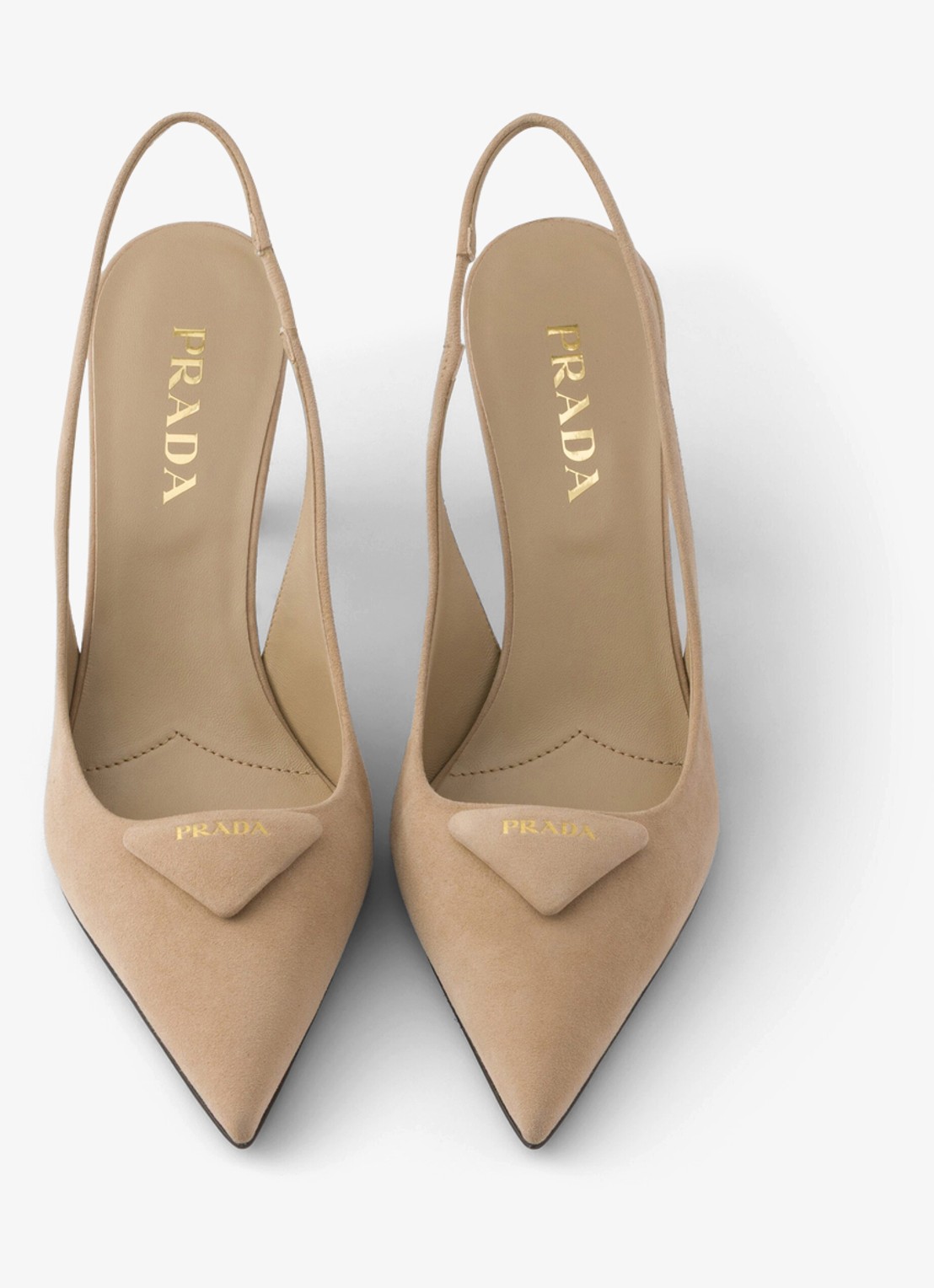 Prada Slingback van geitensuède - detail 4 beige
