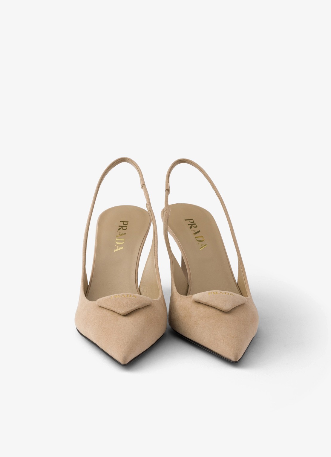 Prada Slingback van geitensuède - detail 5 beige