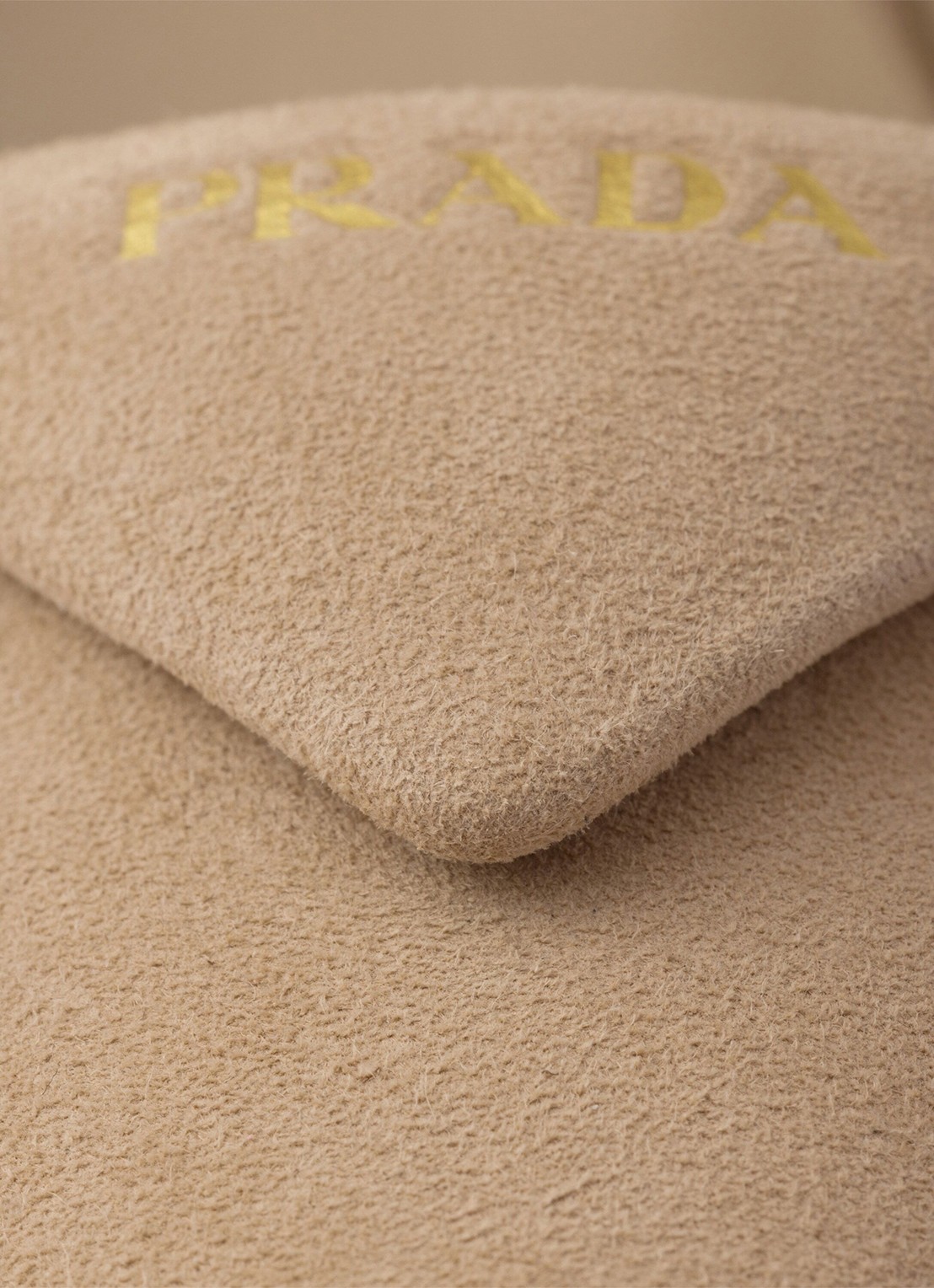 Prada Slingback van geitensuède - detail 6 beige