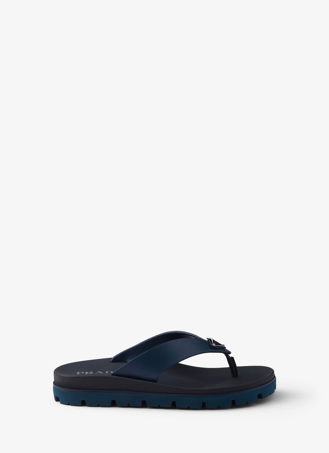 Prada Slipper met logo - voorkant 3 donkerblauw