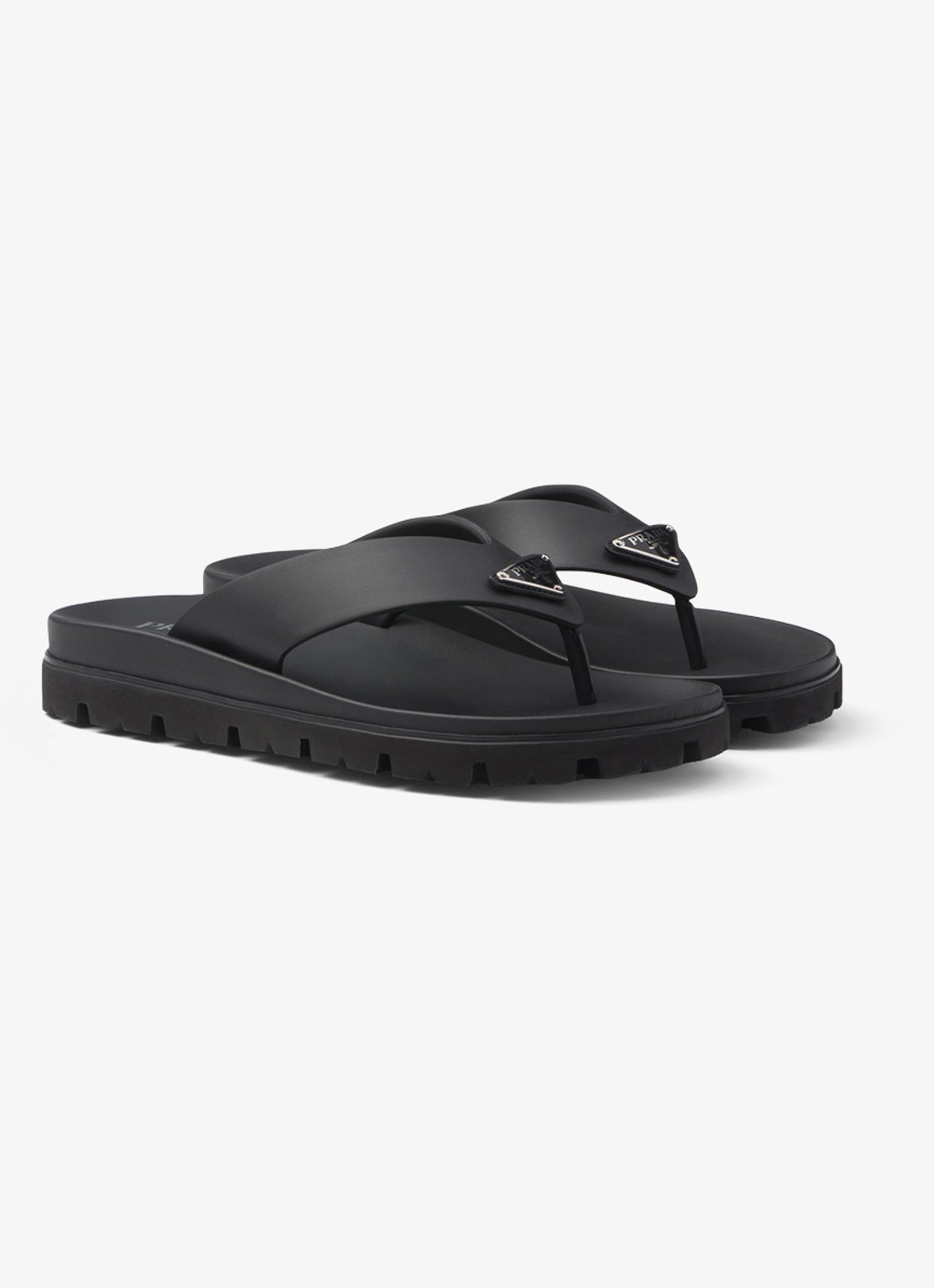 Prada Slipper met logo - voorkant 6 zwart