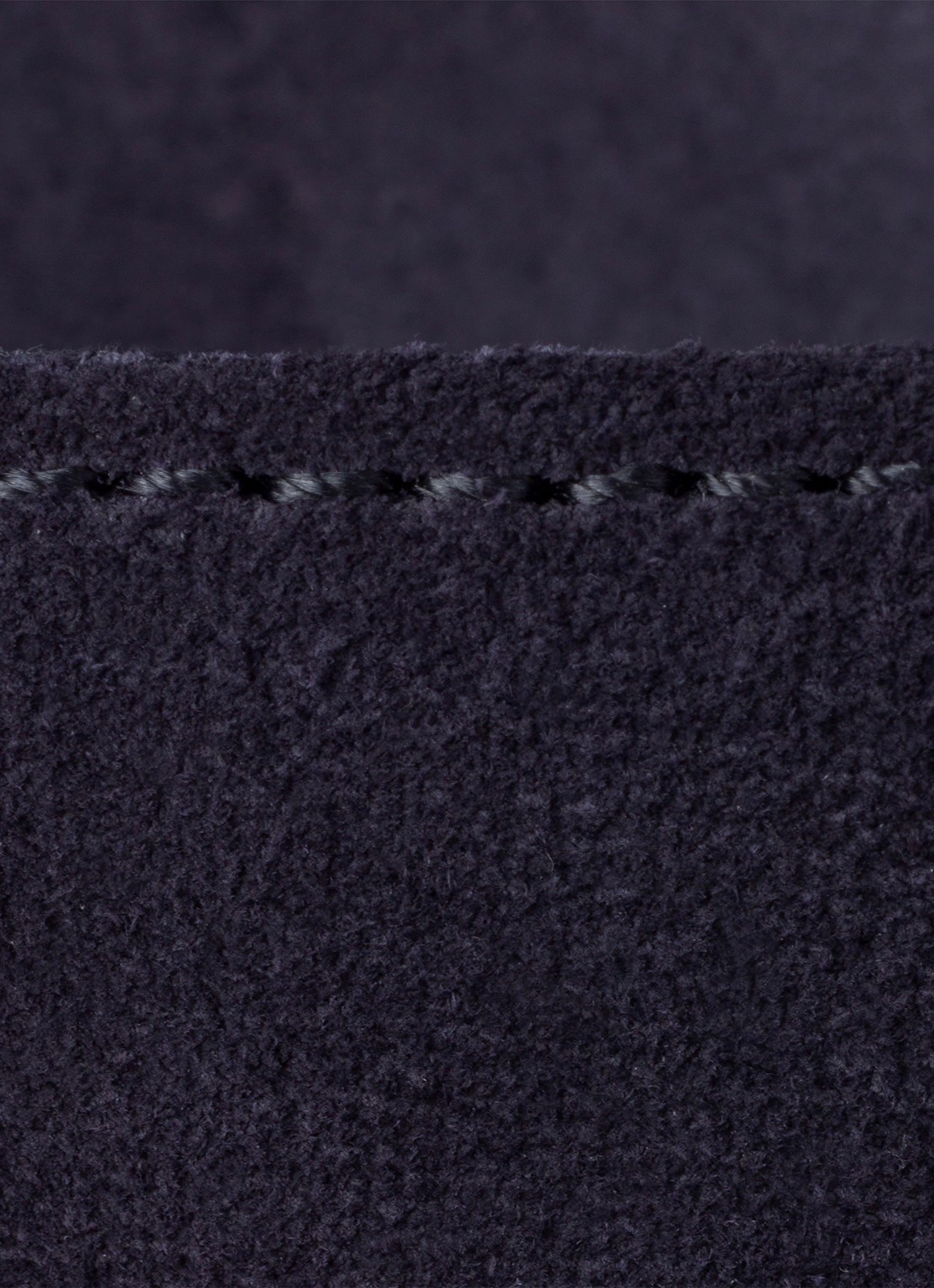 Prada Slipper van suède - detail 3 donkerblauw