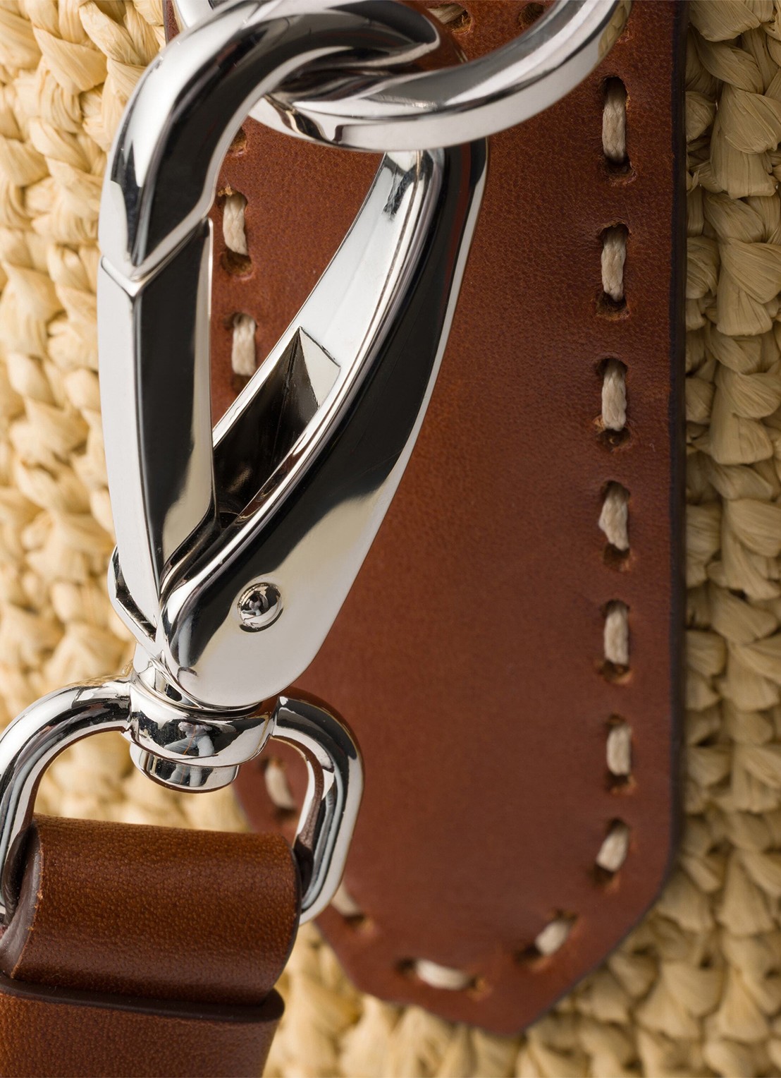 Prada Small crossbodytas van crochet met logo - detail 2 beige