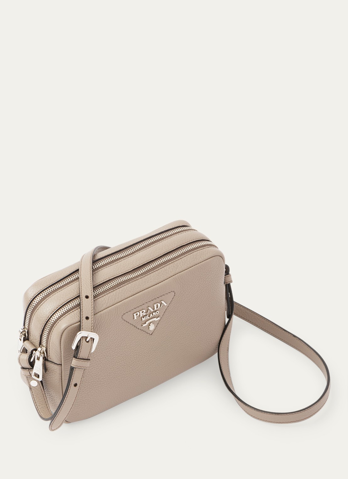 Prada Small crossbodytas van kalfsleer - detail 3 donkergrijs
