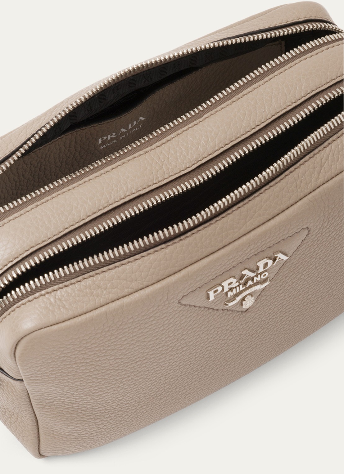 Prada Small crossbodytas van kalfsleer - detail 5 donkergrijs