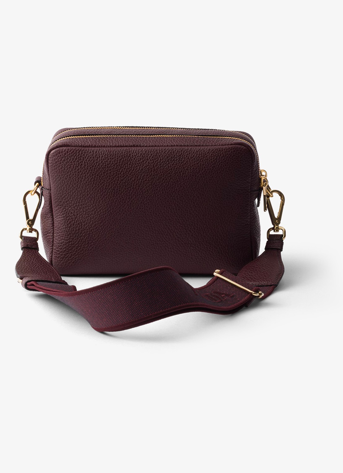 Prada Small crossbodytas van kalfsleer - achterkant bordeauxrood