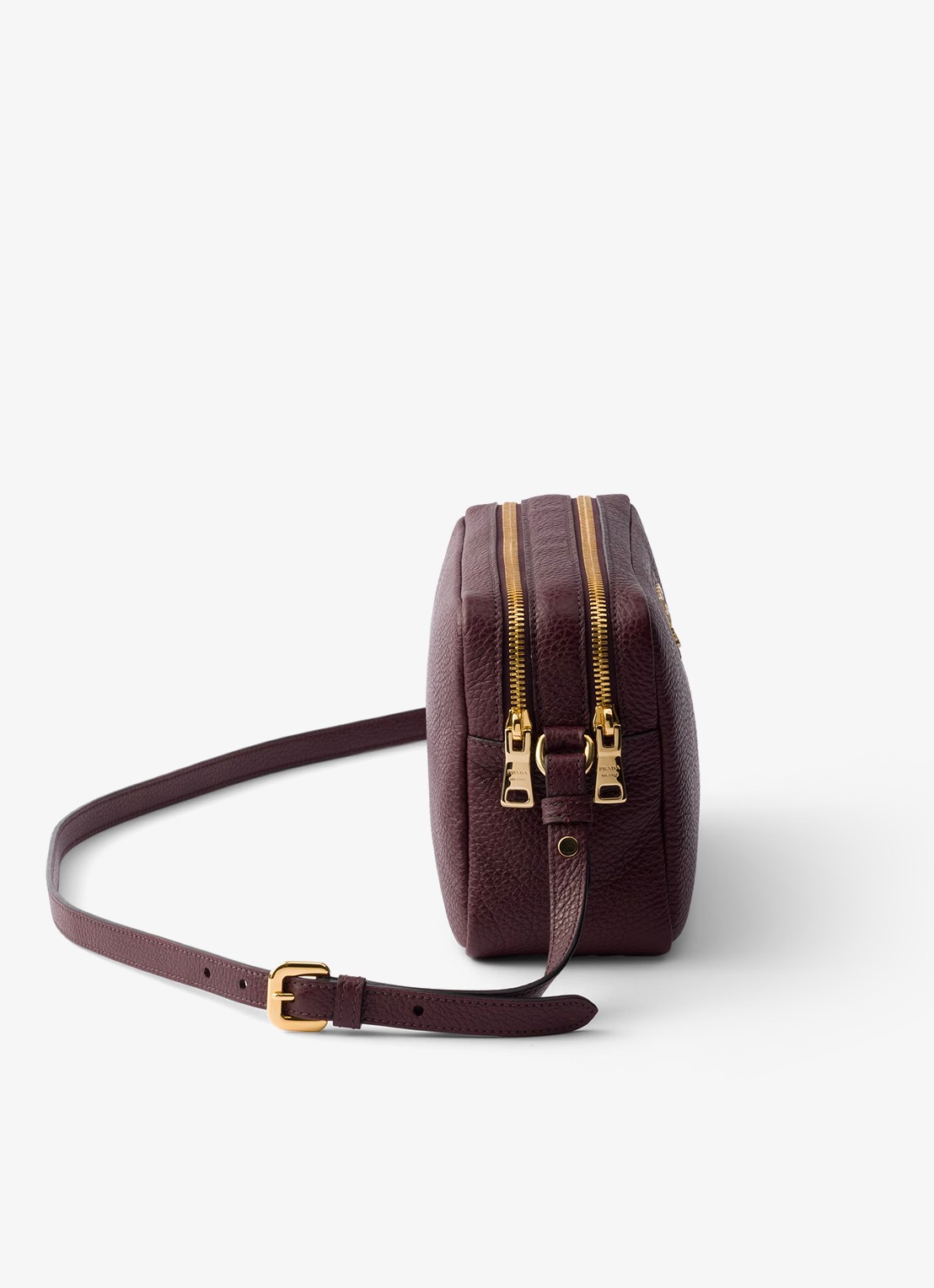 Prada Small crossbodytas van kalfsleer - detail 2 bordeauxrood