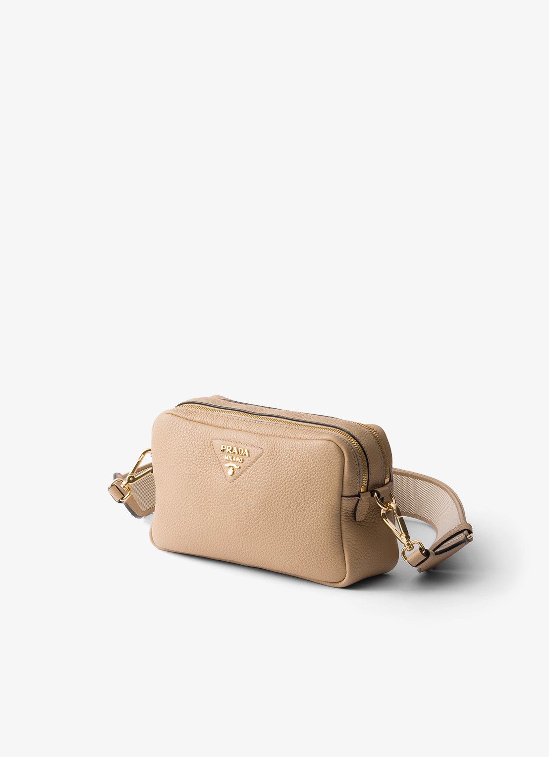 Prada Small crossbodytas van kalfsleer - voorkant 2 beige
