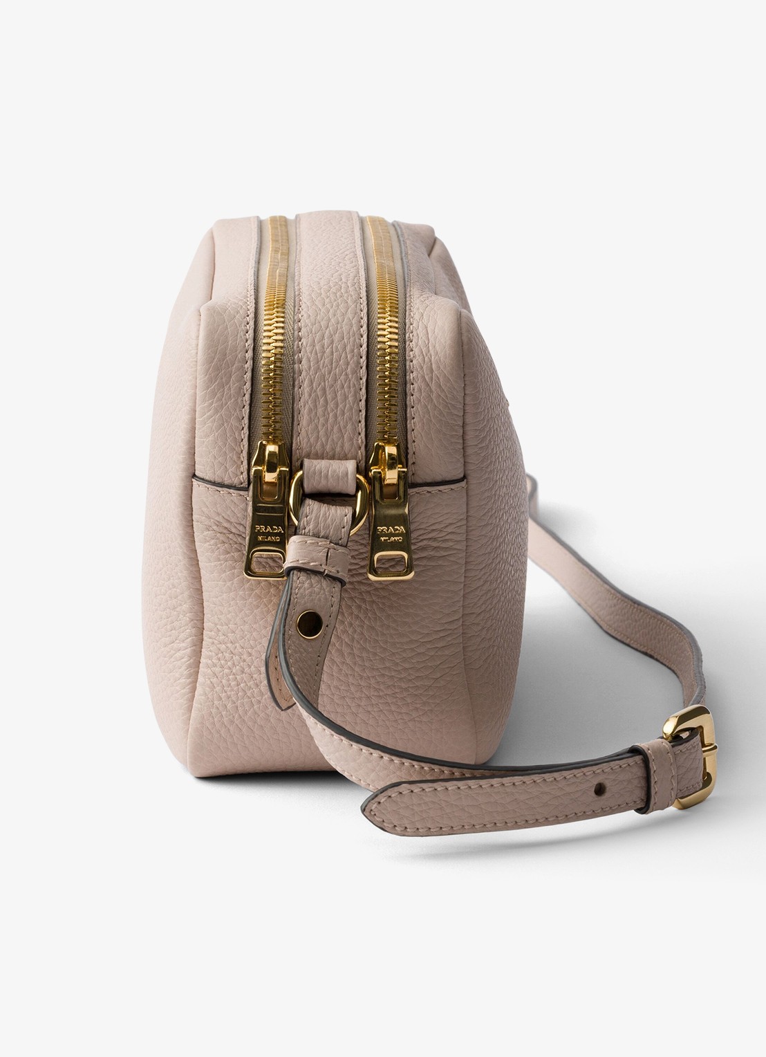 Prada Small crossbodytas van kalfsleer - detail taupe