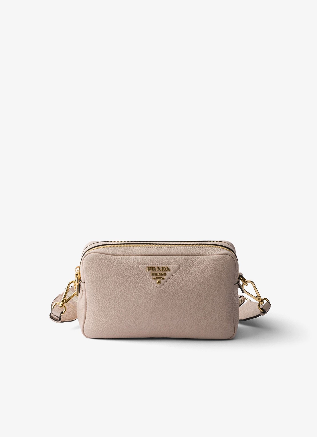 Prada Small crossbodytas van kalfsleer - voorkant 5 taupe