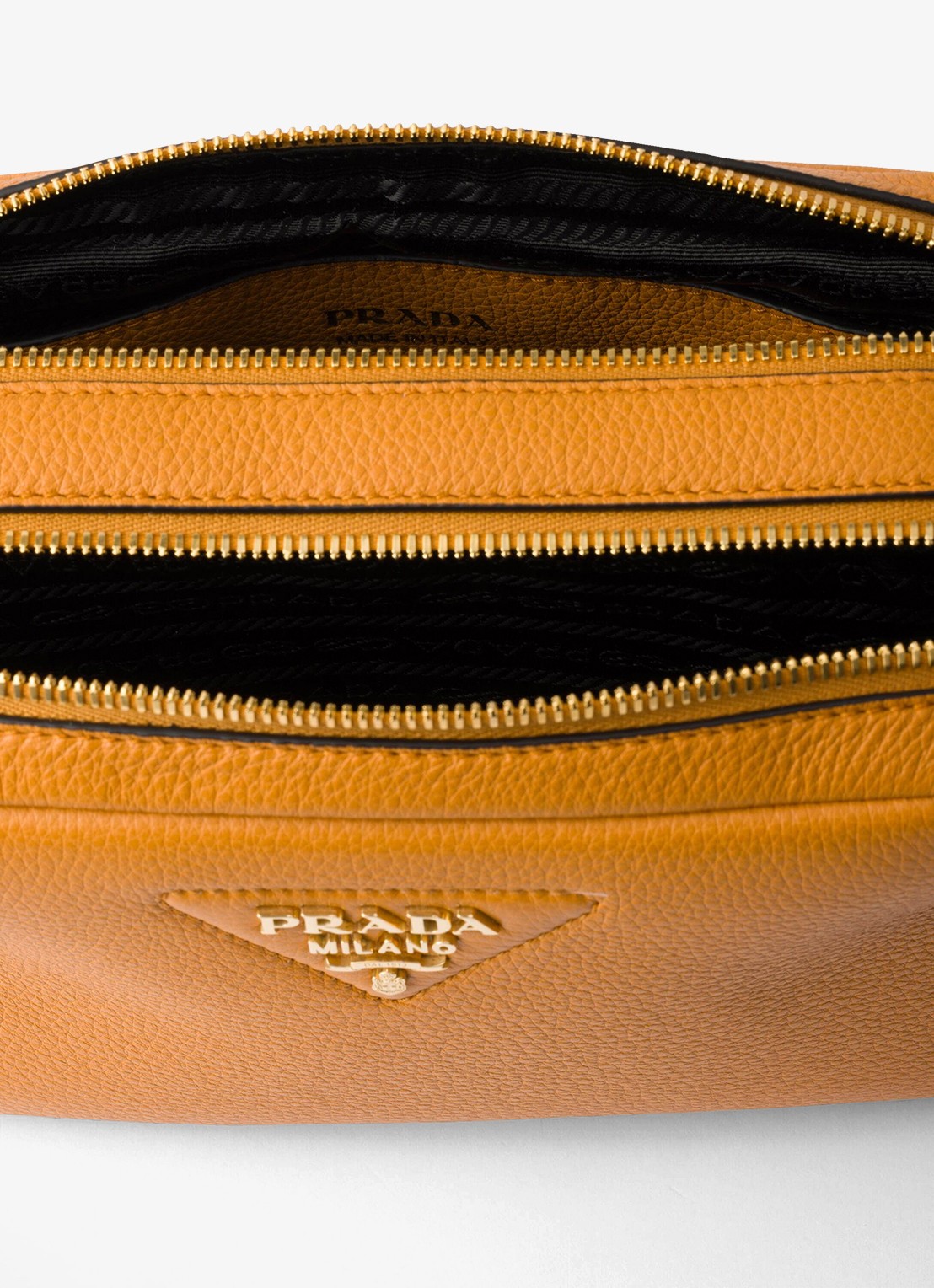 Prada Small crossbodytas van kalfsleer - detail 4 oranje