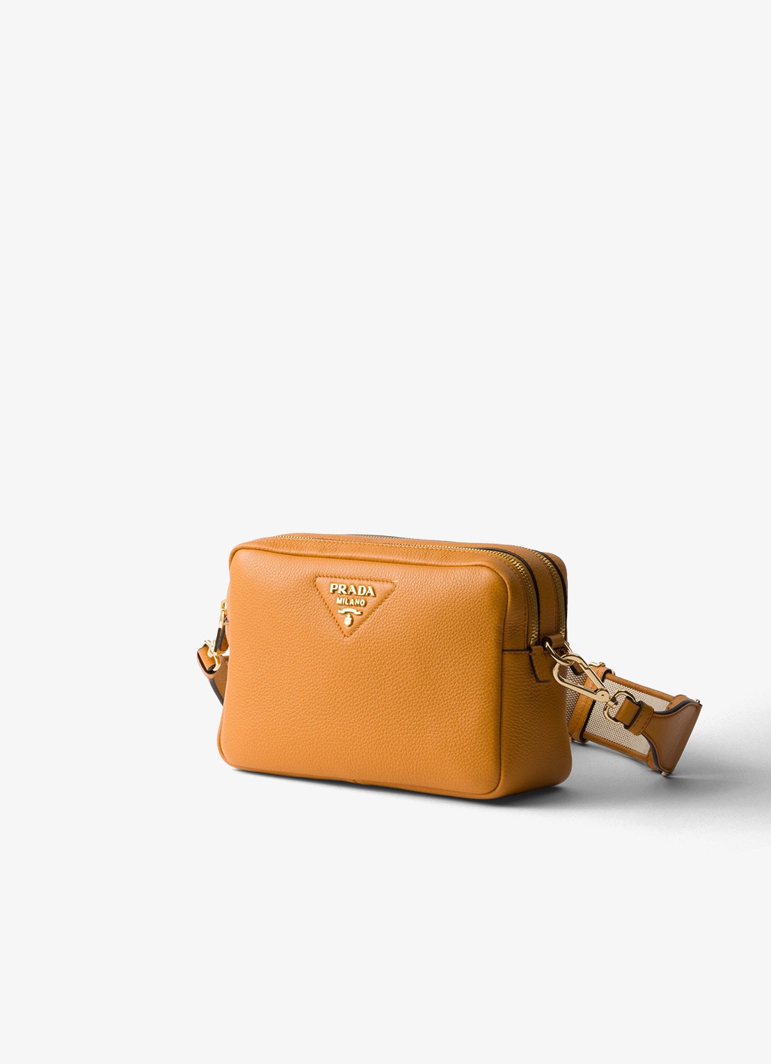 Prada Small crossbodytas van kalfsleer - voorkant 2 oranje