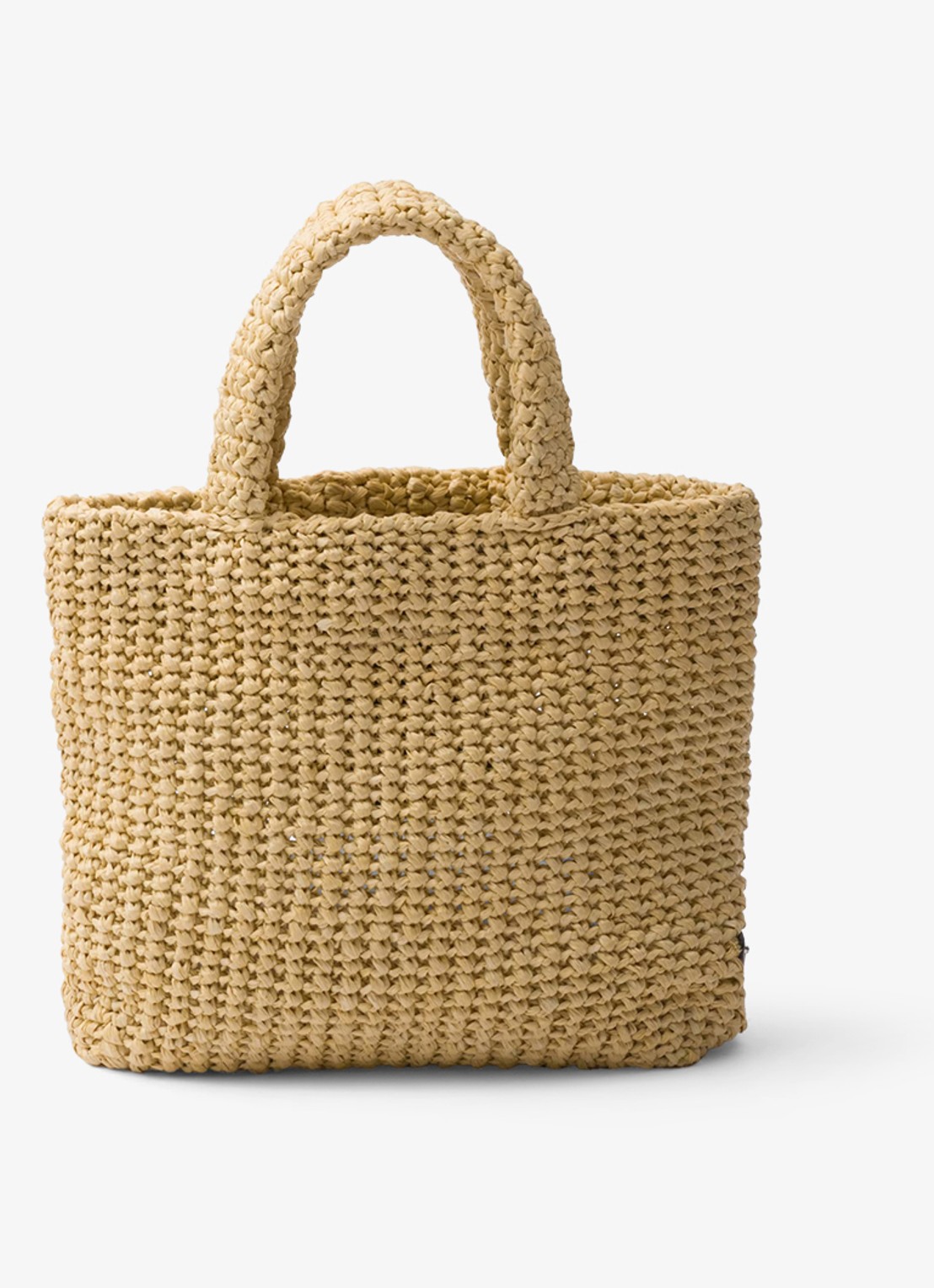 Prada Small handtas van crochet met logo - achterkant 7 beige
