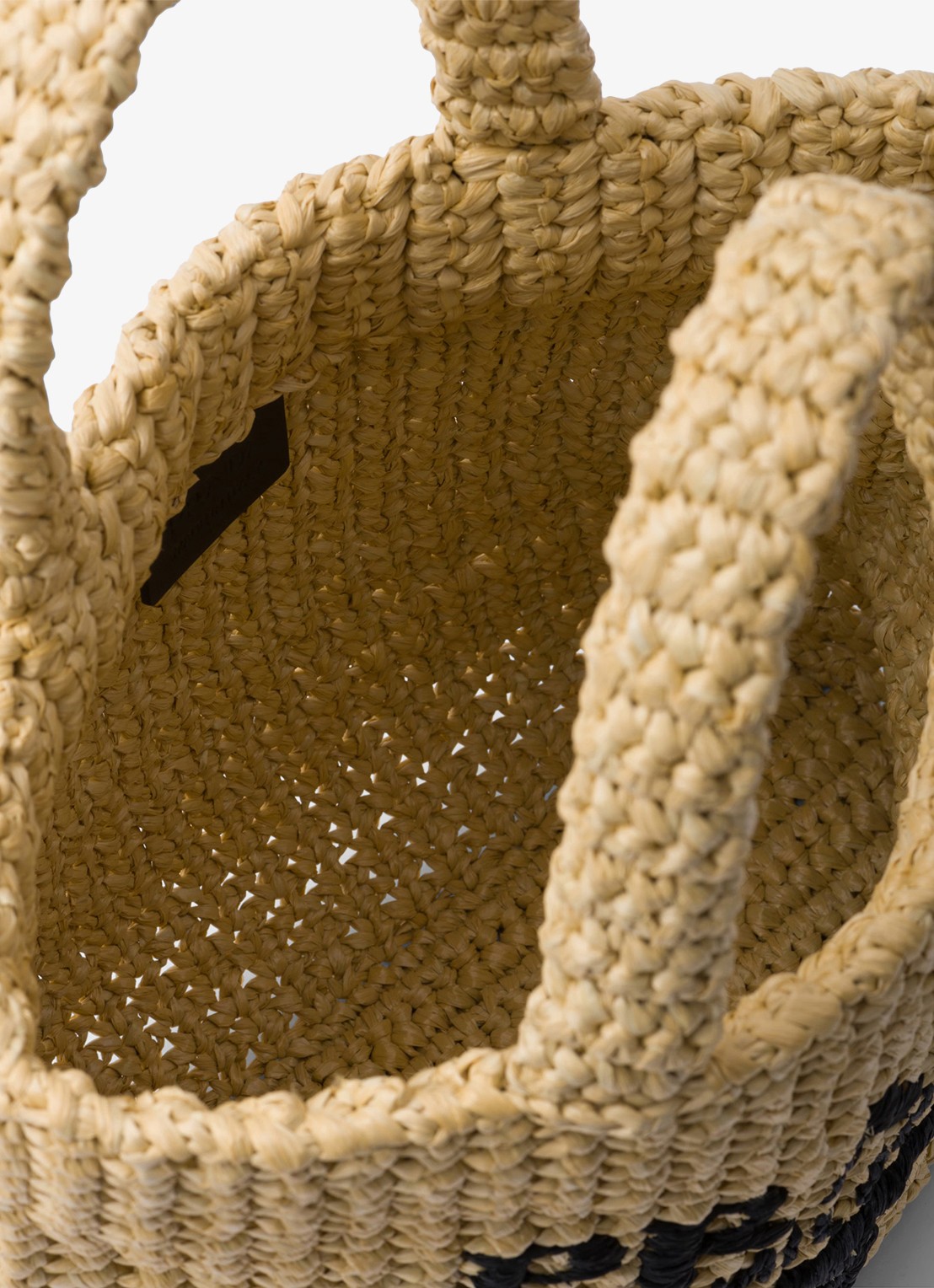 Prada Small handtas van crochet met logo - detail 2 beige