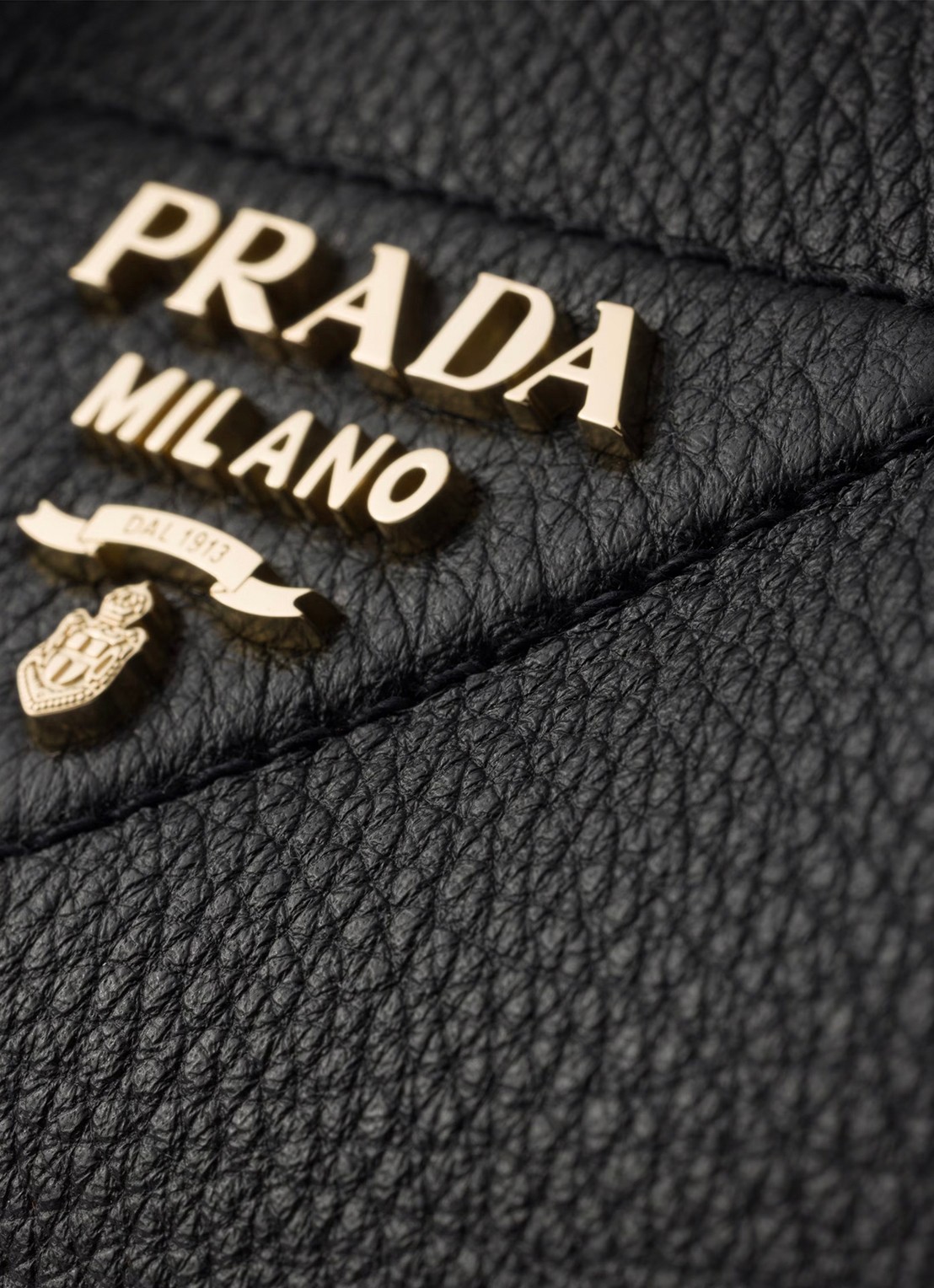 Prada Small handtas van kalfsleer - detail 2 zwart
