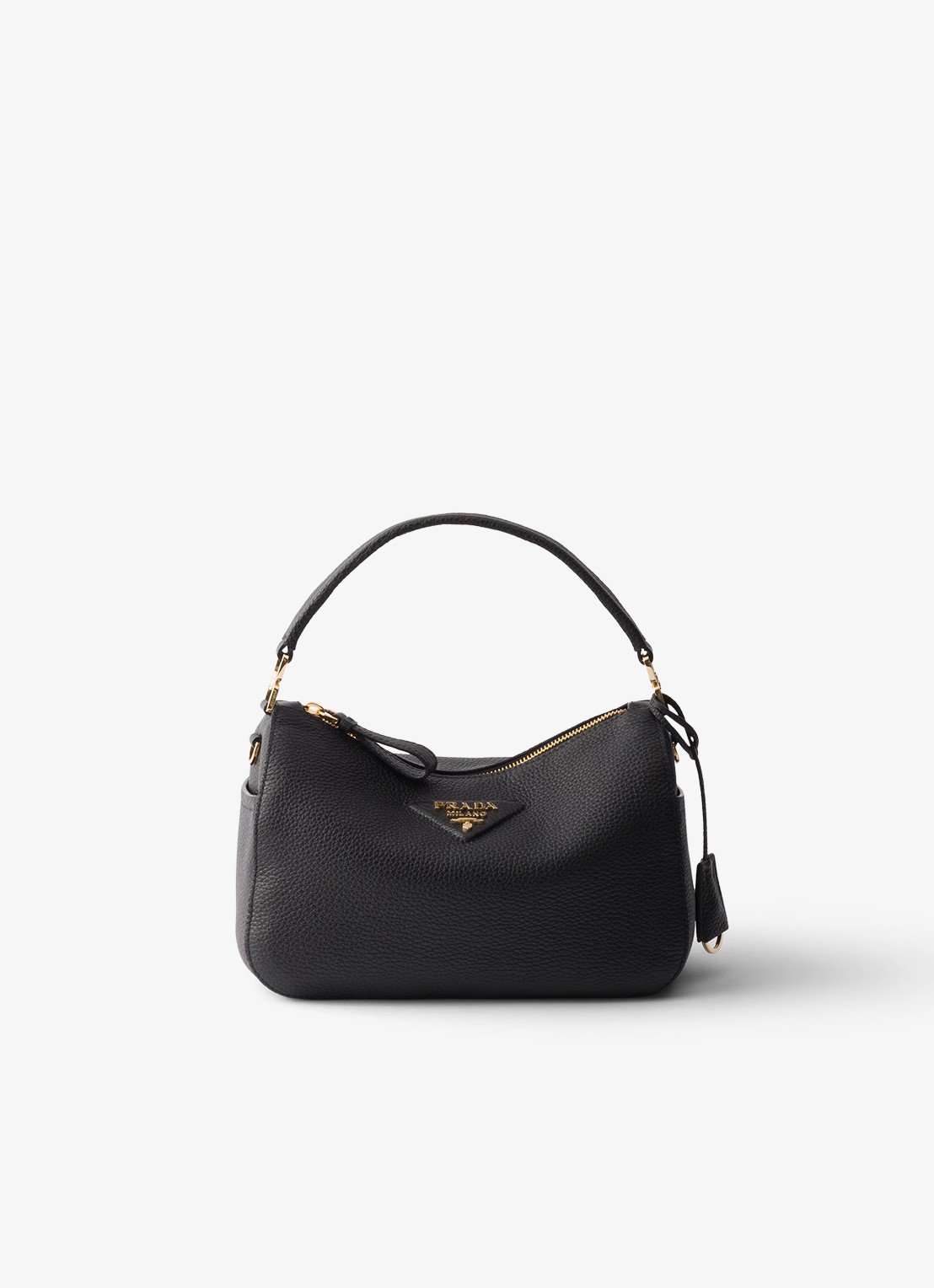 Prada Small handtas van kalfsleer - voorkant 3 zwart