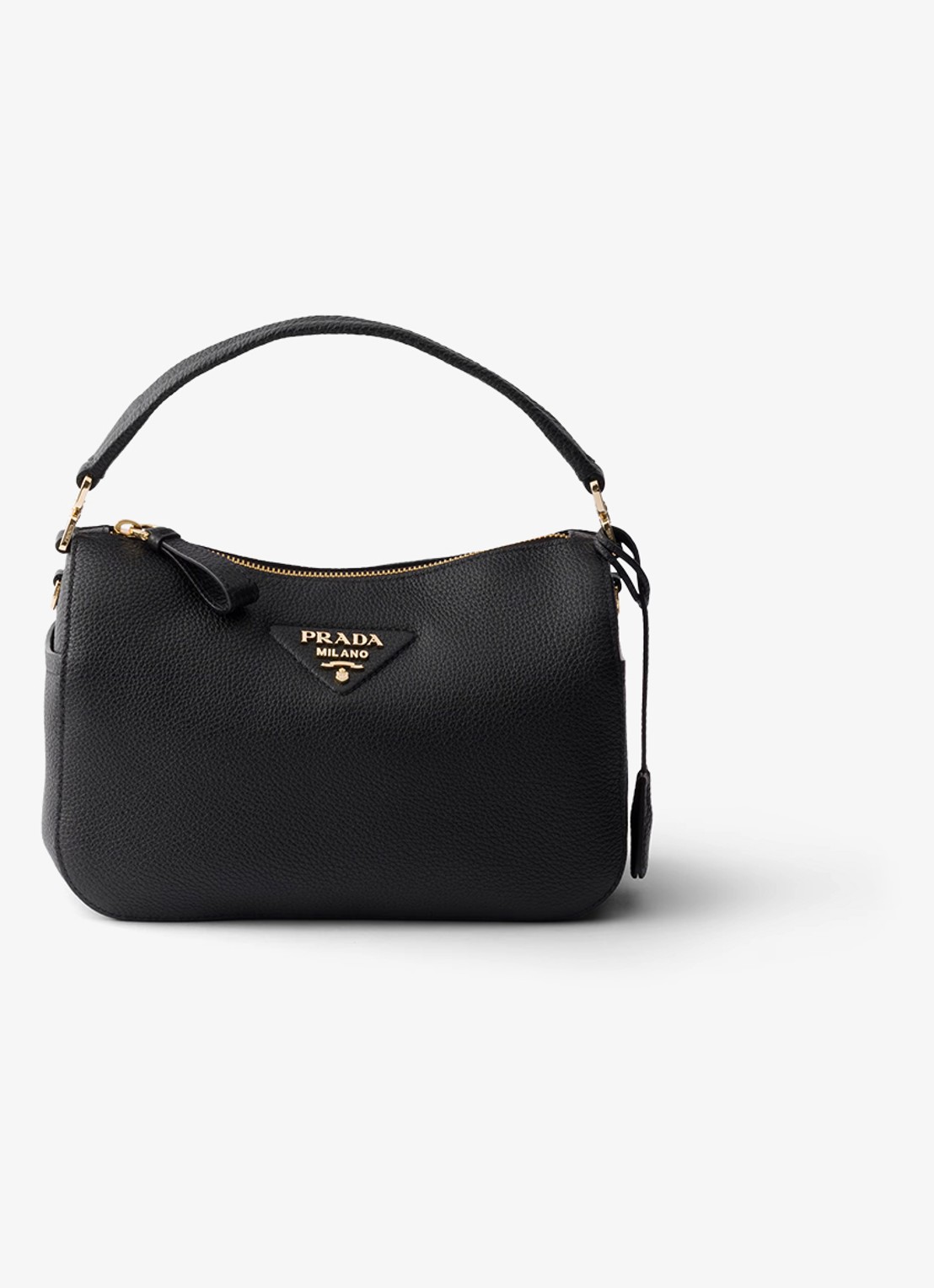 Prada Small handtas van kalfsleer - voorkant 5 zwart