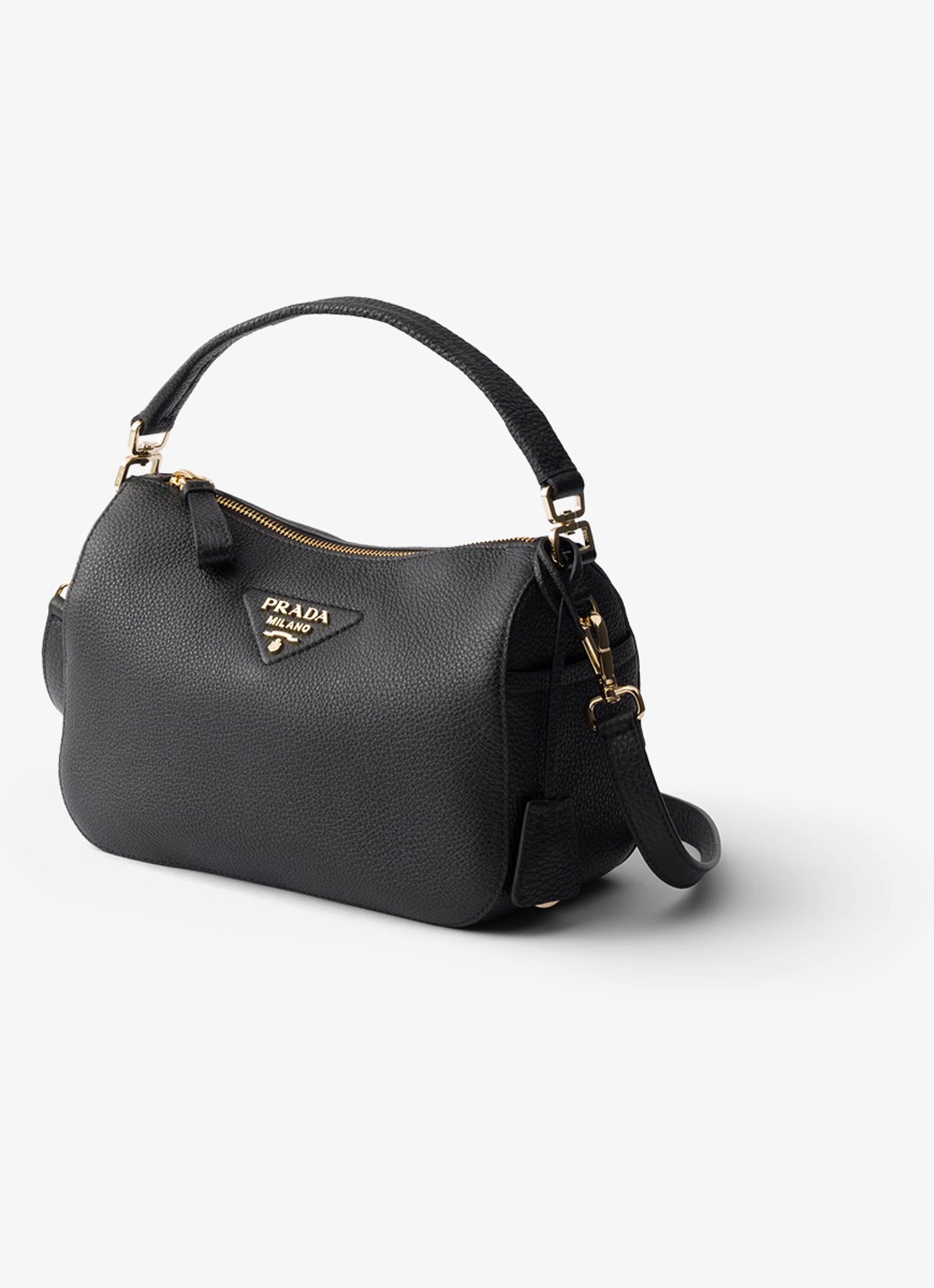 Prada Small handtas van kalfsleer - voorkant 6 zwart
