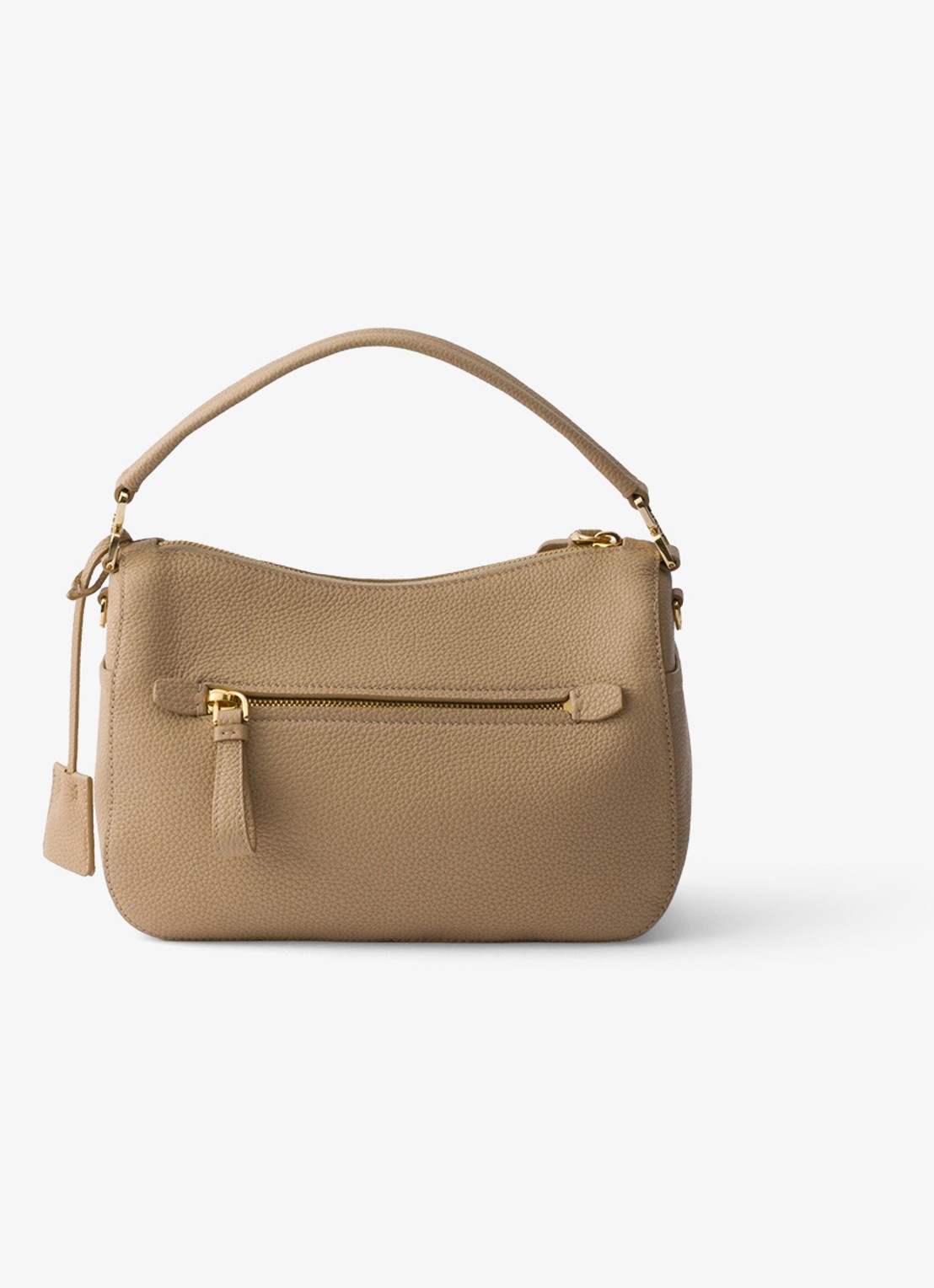 Prada Small handtas van kalfsleer - achterkant 7 beige