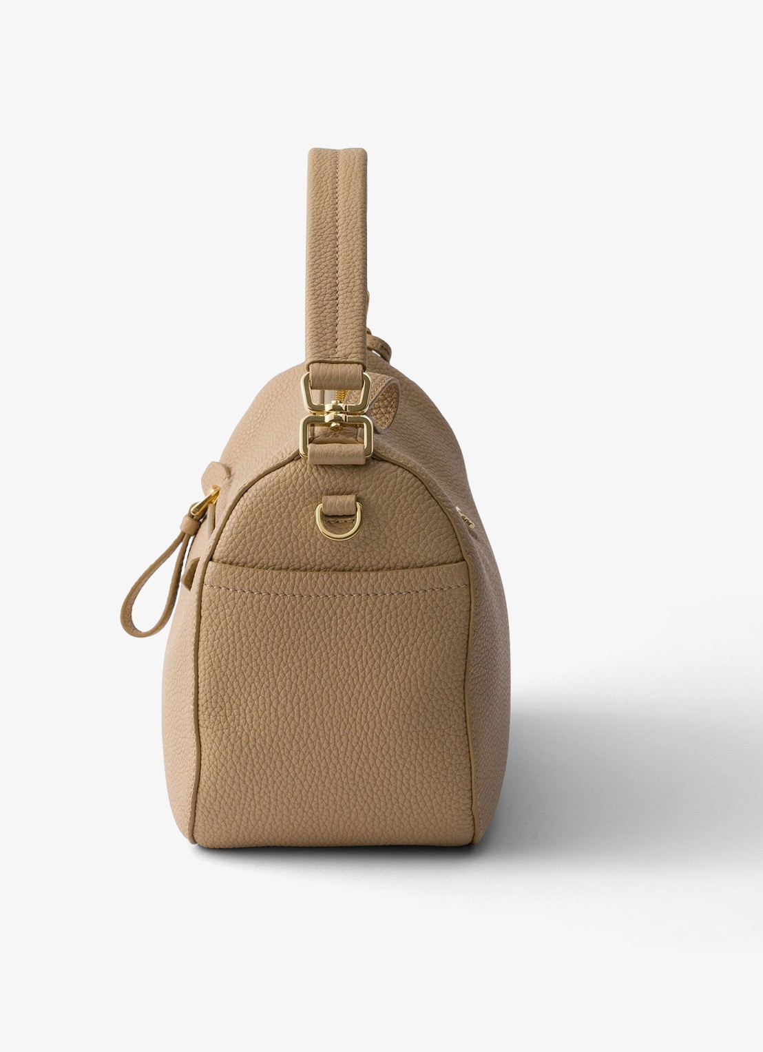 Prada Small handtas van kalfsleer - detail beige