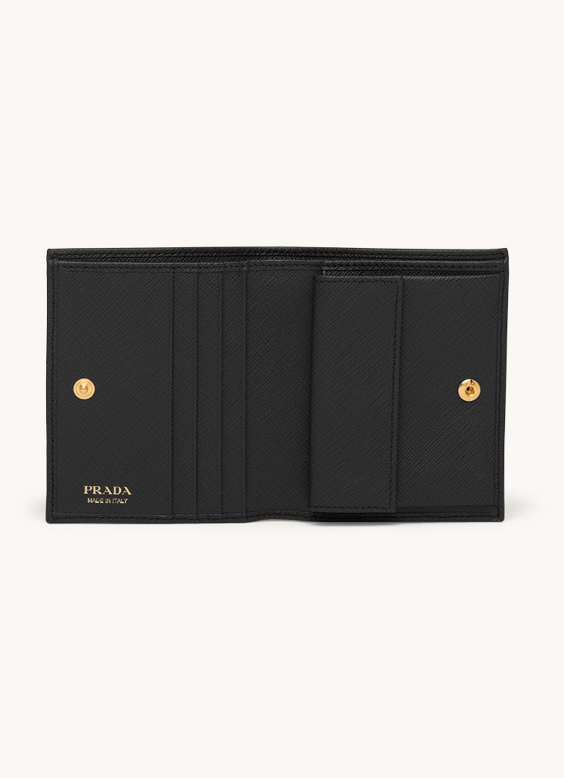 Prada Small portemonnee van kalfsleer  - detail 4 zwart