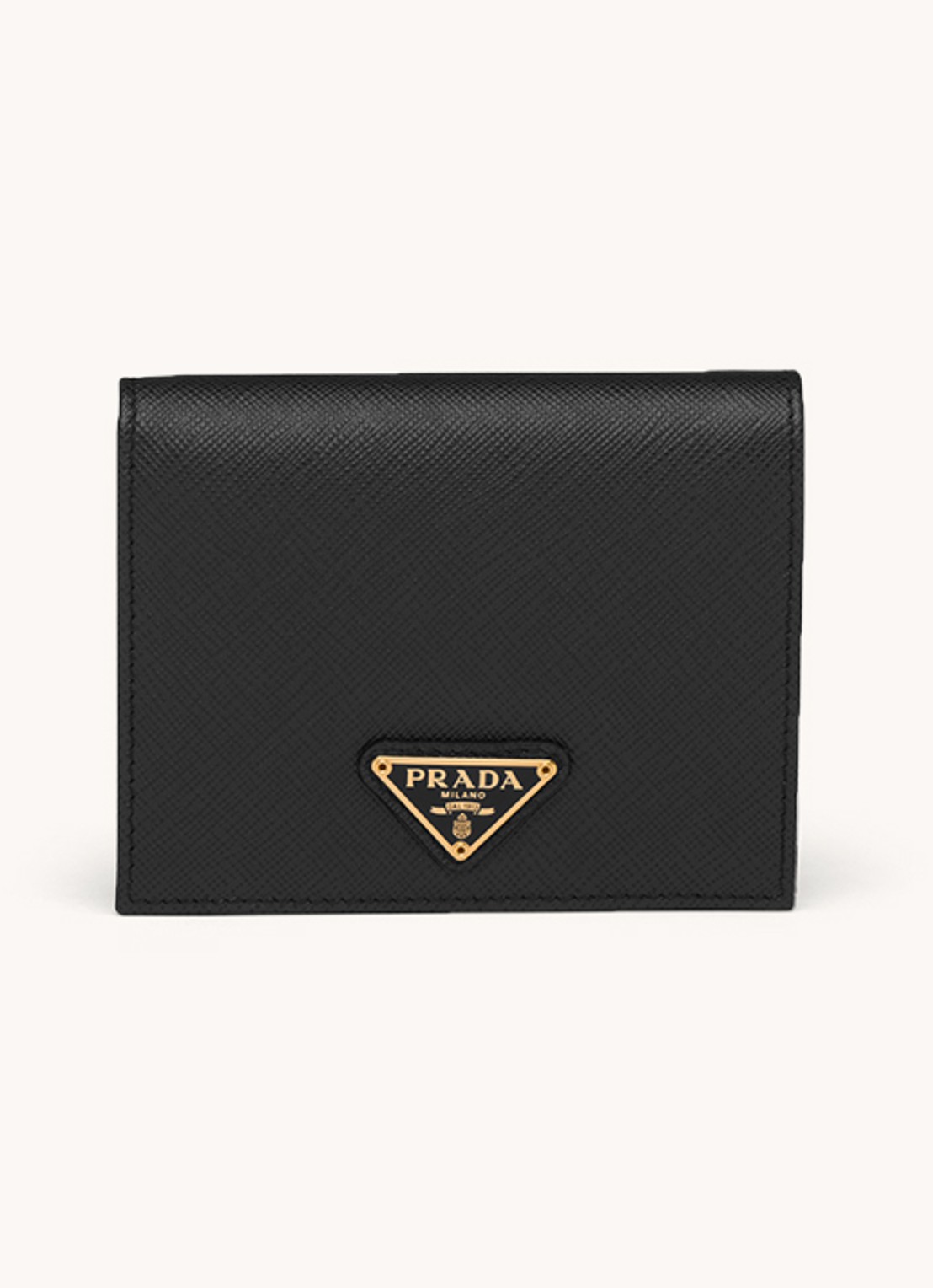 Prada Small portemonnee van kalfsleer  - voorkant 2 zwart