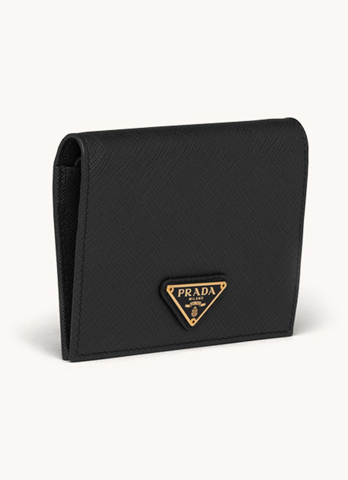 Prada Small portemonnee van kalfsleer  - voorkant 3 zwart