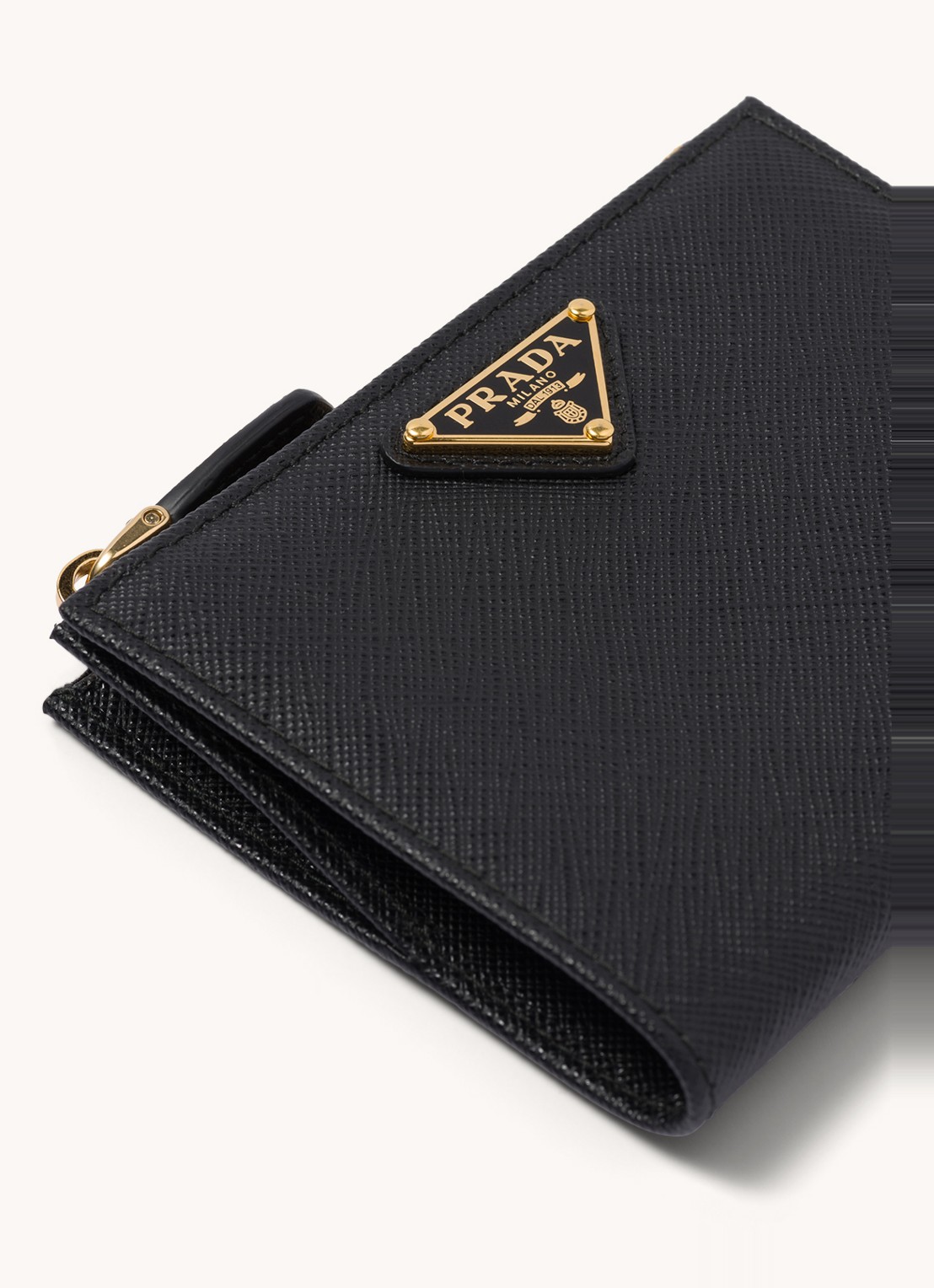 Prada Small portemonnee van kalfsleer - detail 5 diepzwart