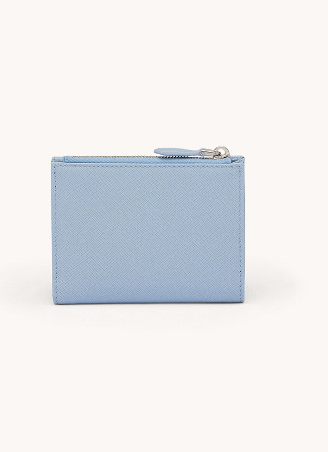 Prada Small portemonnee van kalfsleer - achterkant lichtblauw
