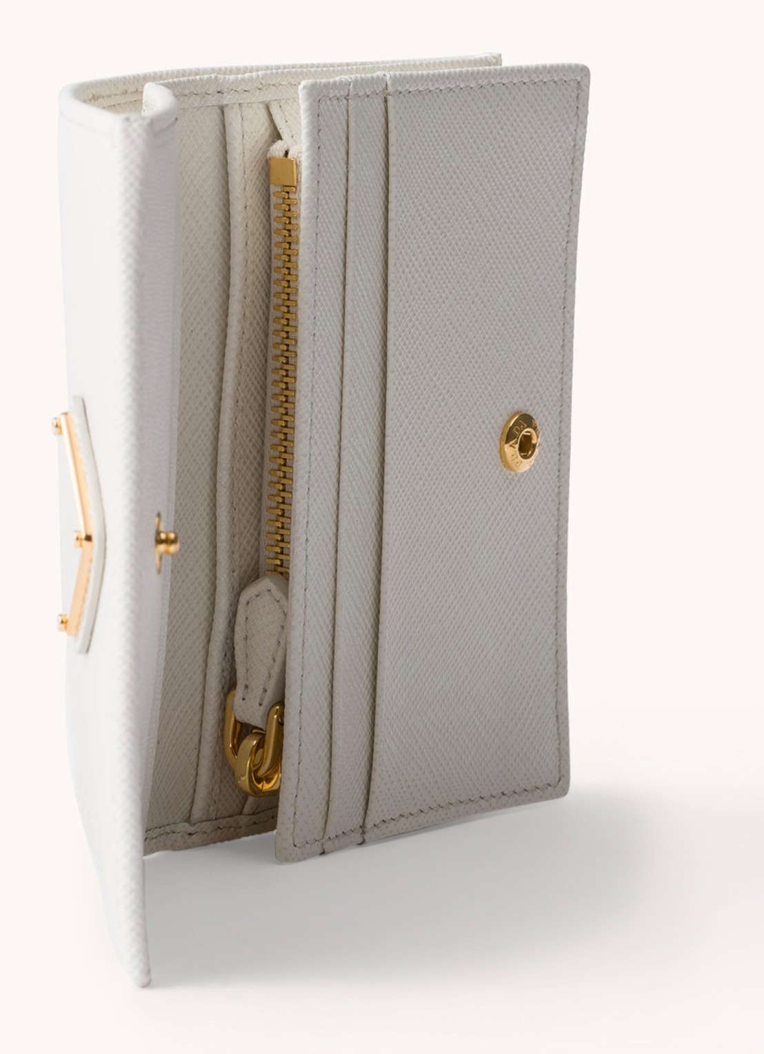 Prada Small portemonnee van kalfsleer - detail 2 wit