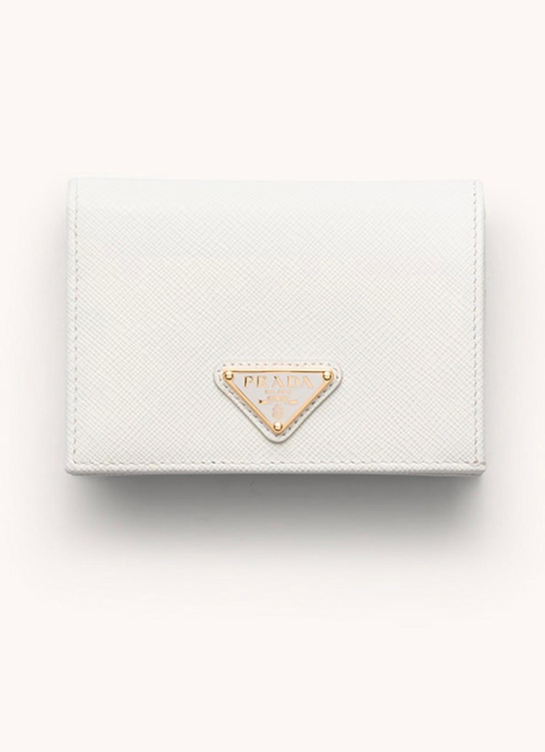 Prada Small portemonnee van kalfsleer - voorkant 3 wit
