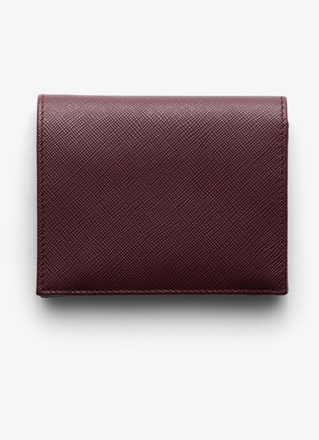 Prada Small portemonnee van kalfsleer  - achterkant 2 bordeauxrood
