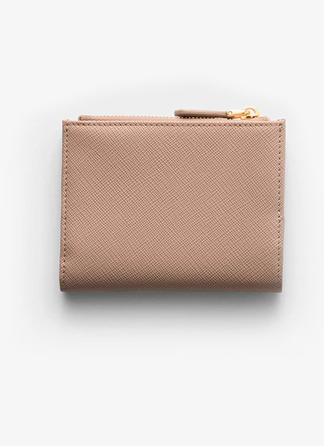 Prada Small portemonnee van kalfsleer - achterkant 2 beige