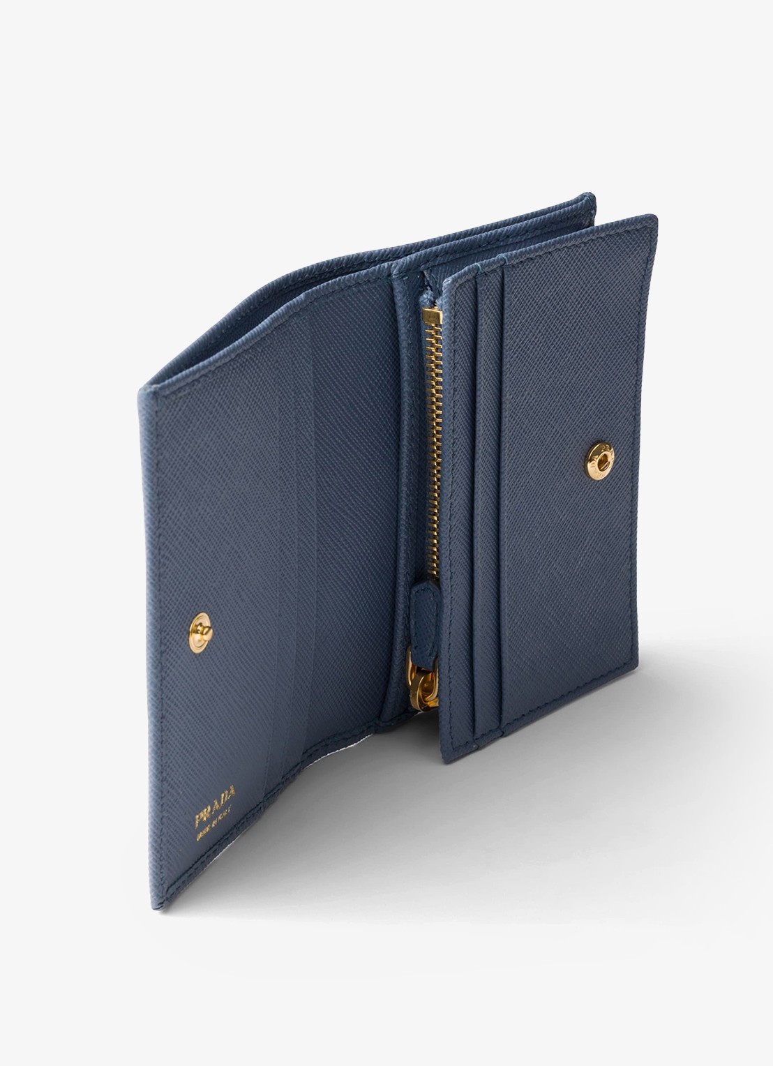 Prada Small portemonnee van kalfsleer - detail 3 blauw