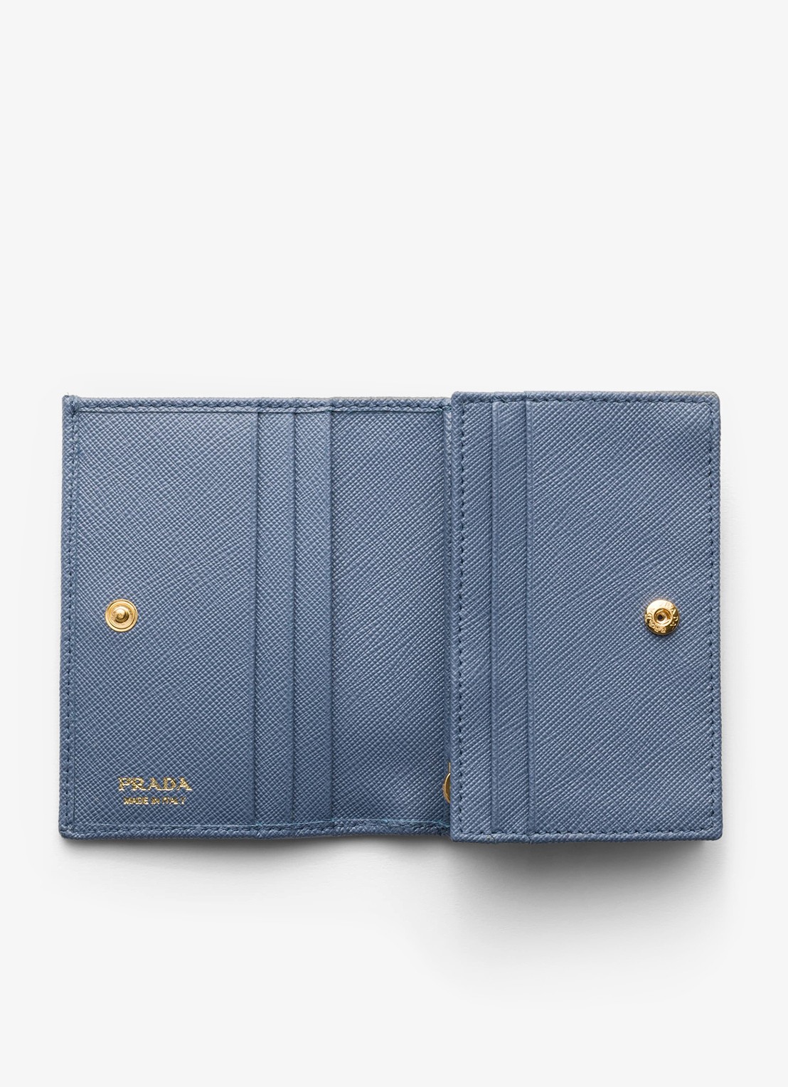 Prada Small portemonnee van kalfsleer - voorkant 2 blauw