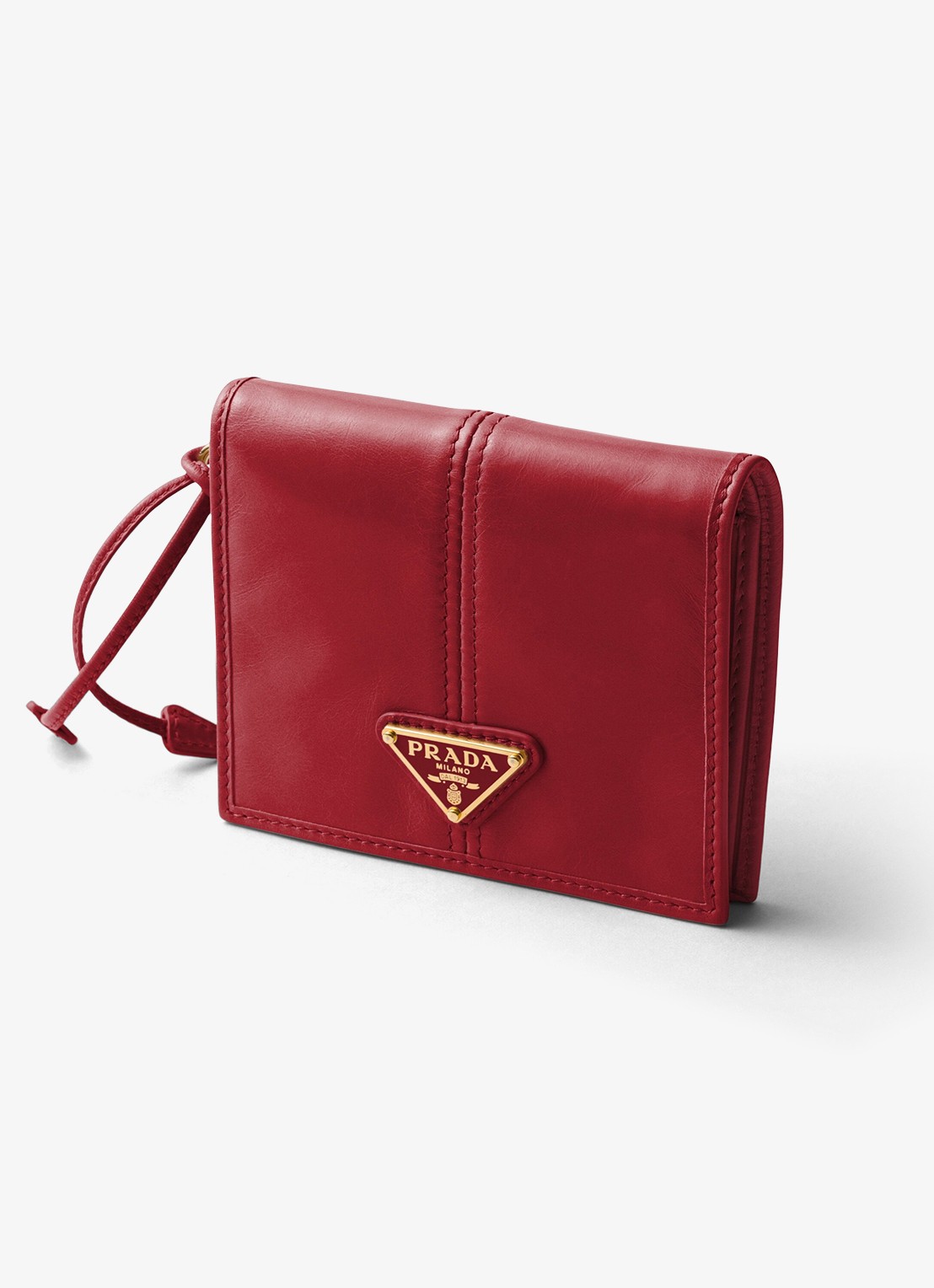 Prada Small portemonnee van kalfsleer - detail 4 rood