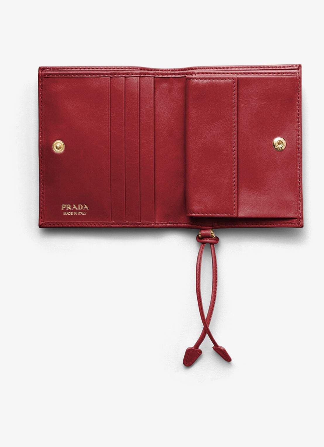 Prada Small portemonnee van kalfsleer - voorkant 3 rood