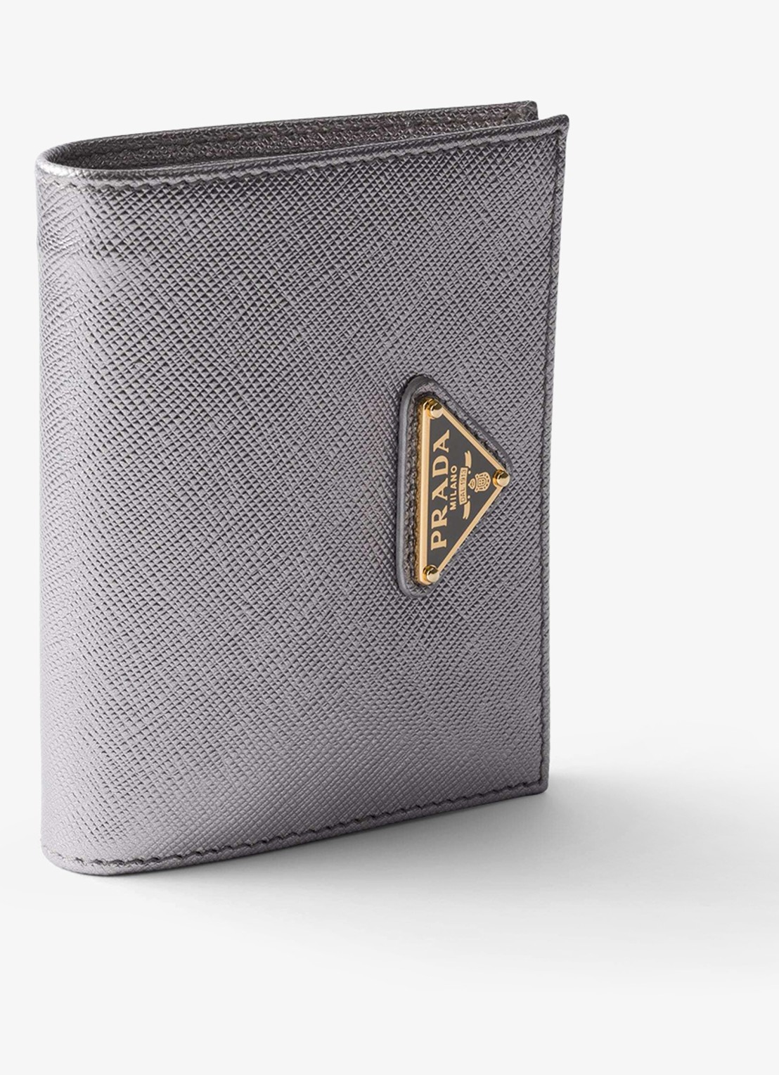Prada Small portemonnee van kalfsleer  - detail zilver