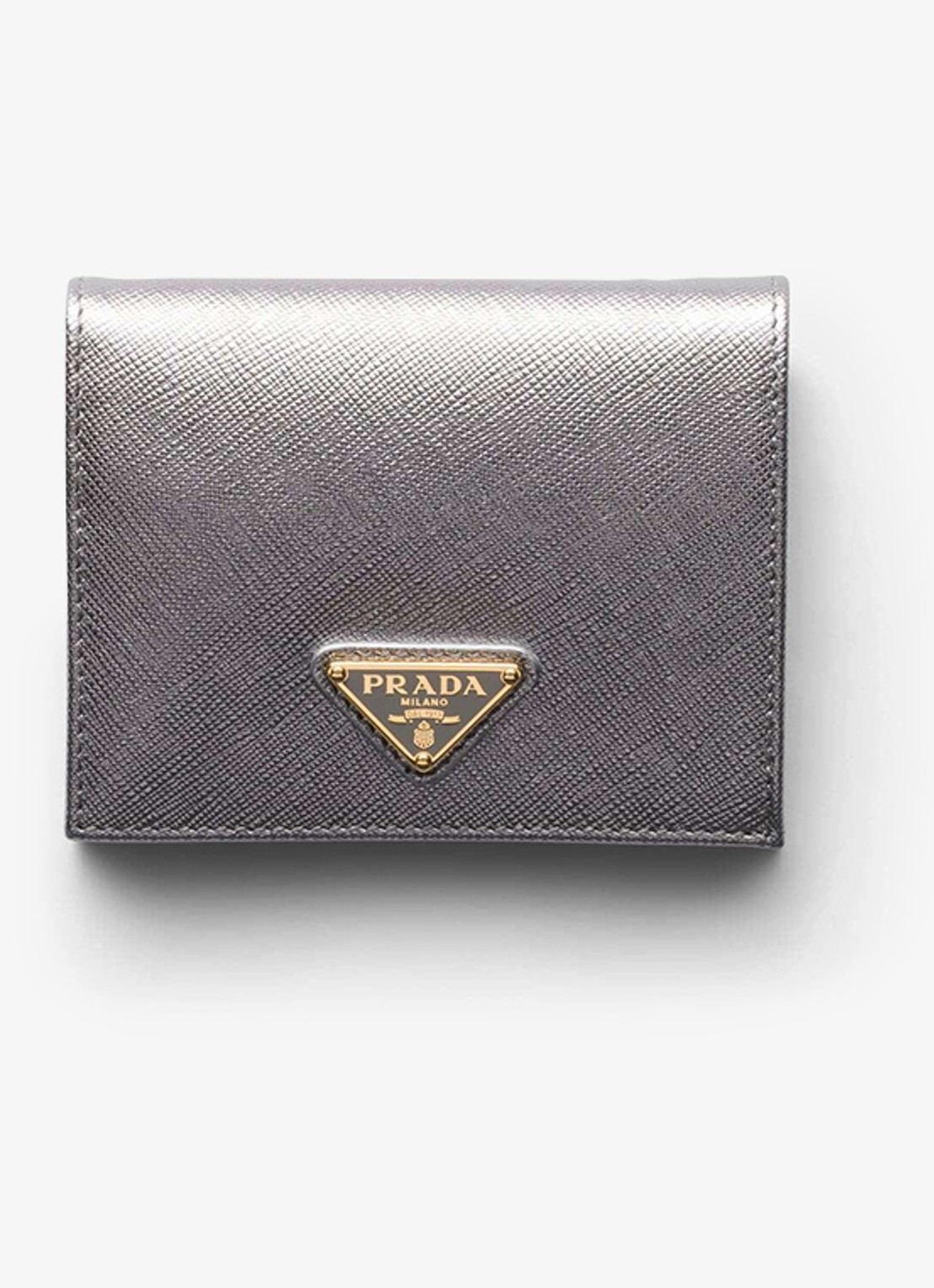 Prada Small portemonnee van kalfsleer  - voorkant 3 zilver