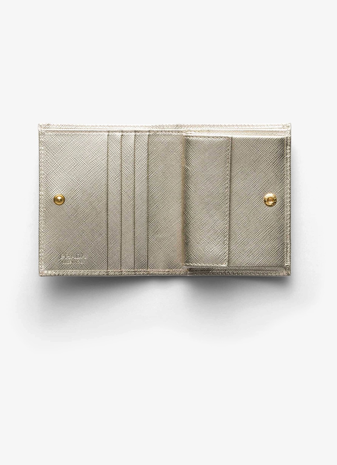 Prada Small portemonnee van kalfsleer  - voorkant 4 goud