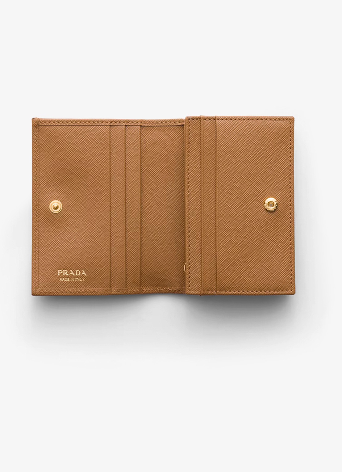 Prada Small portemonnee van kalfsleer - voorkant 4 camel