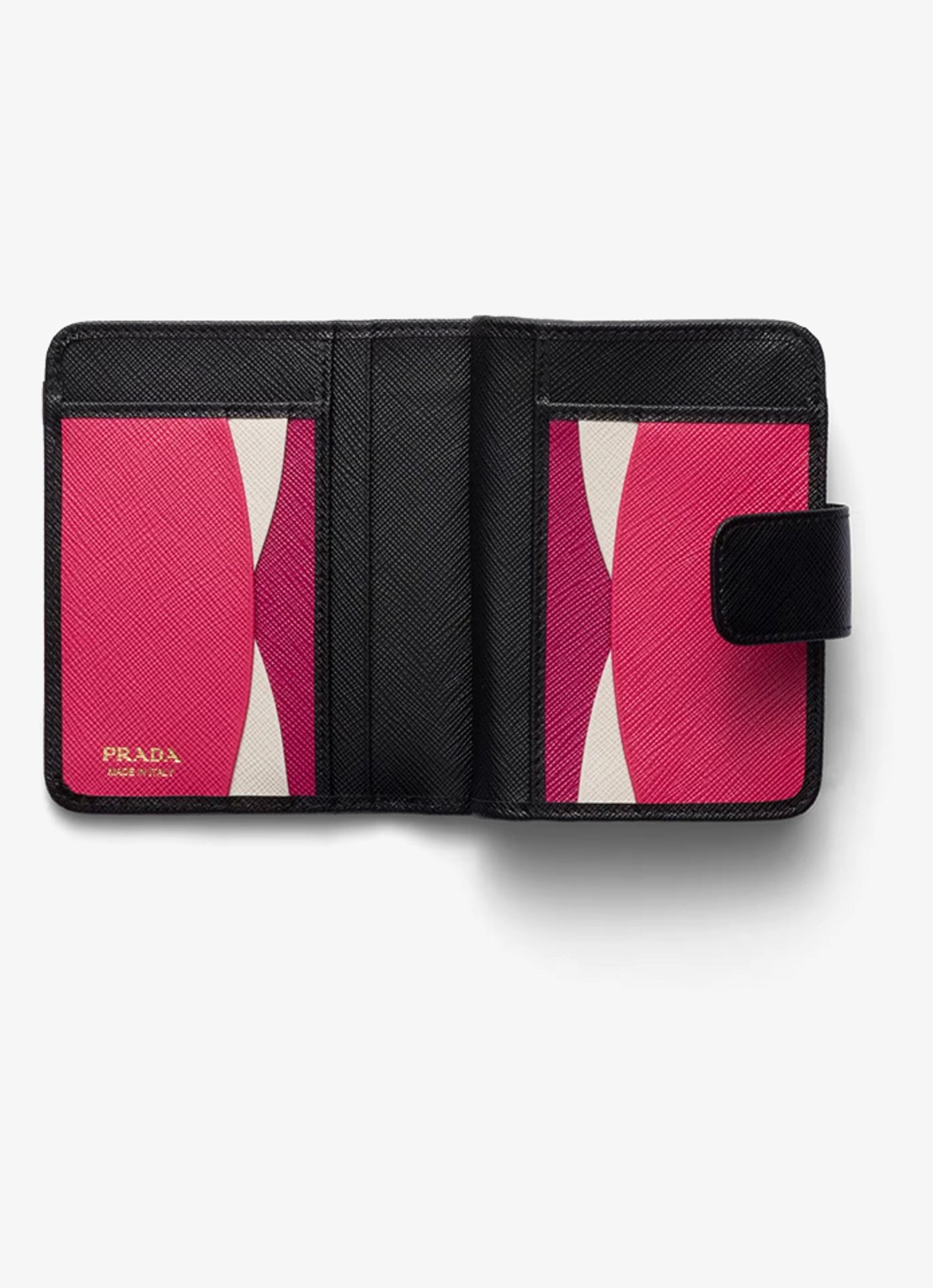 Prada Small portemonnee van kalfsleer - detail zwart