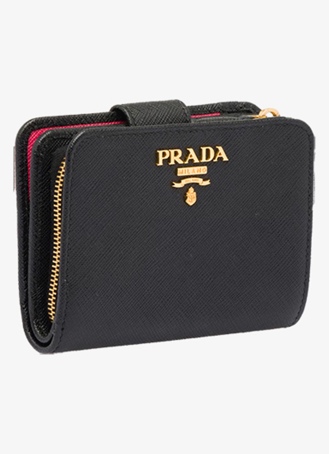 Prada Small portemonnee van kalfsleer - detail 3 zwart