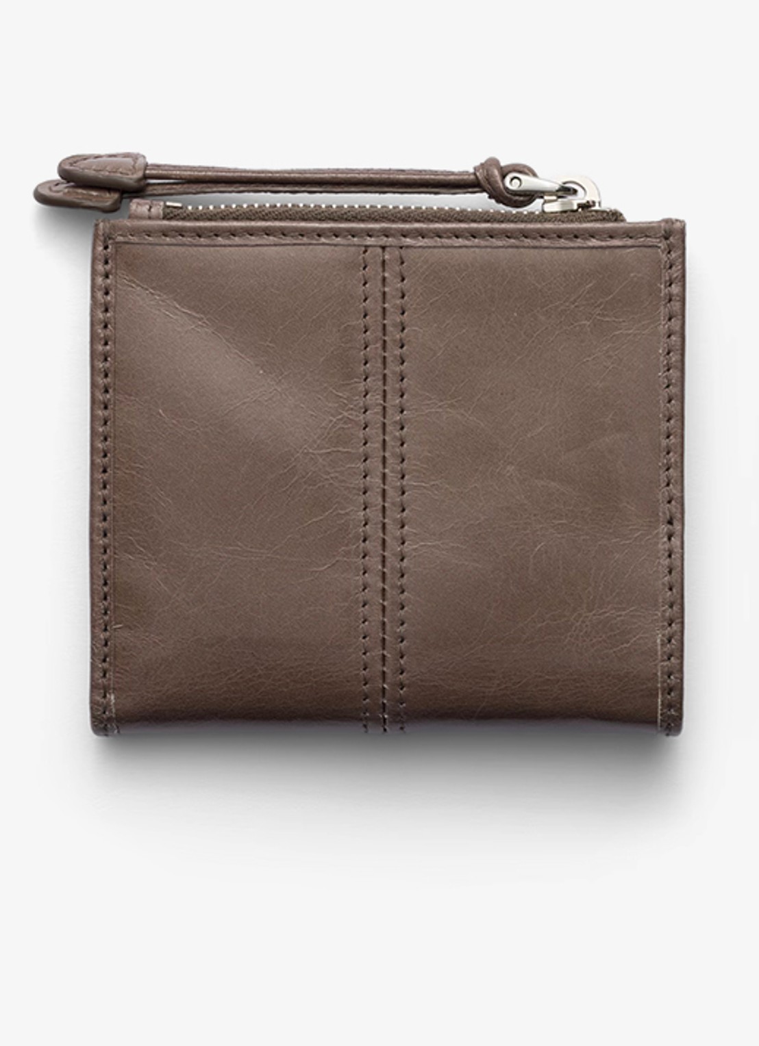 Prada Small portemonnee van kalfsleer - achterkant taupe