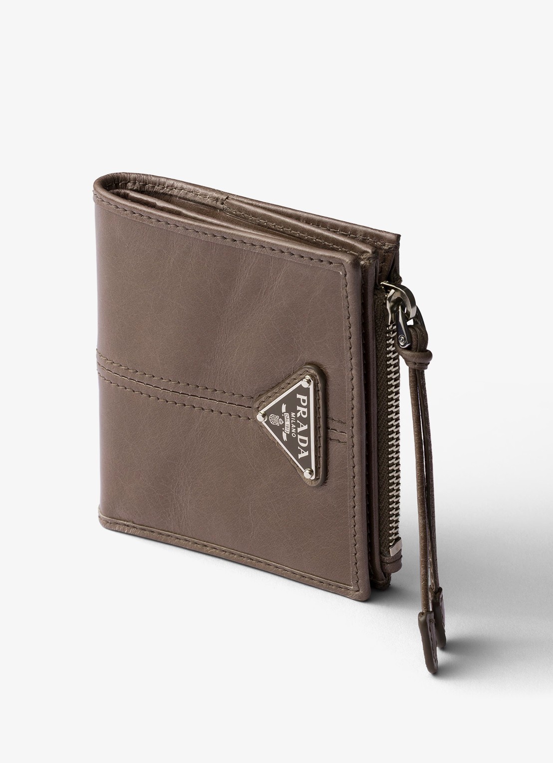 Prada Small portemonnee van kalfsleer - detail 4 taupe