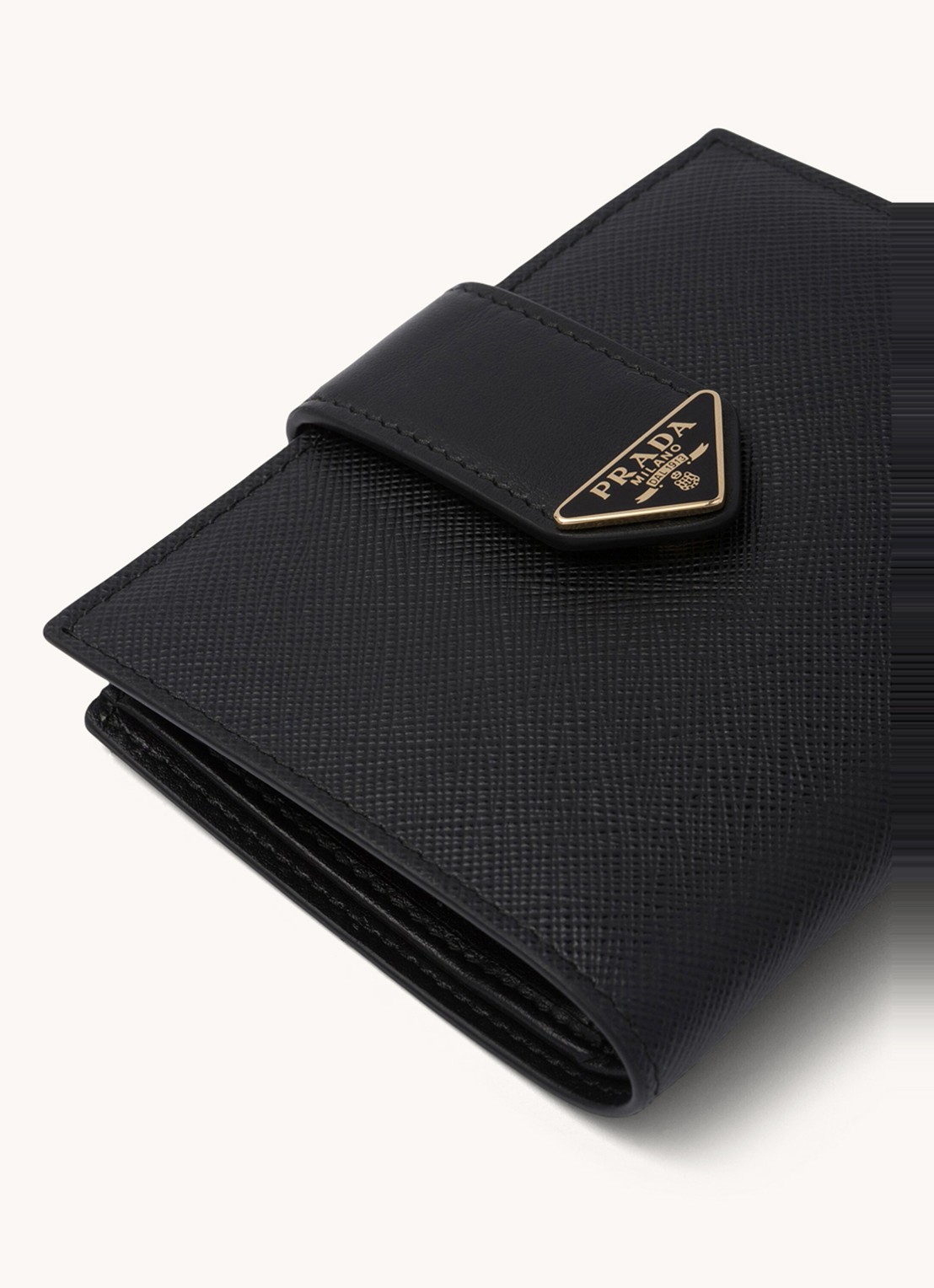 Prada Small portemonnee van leer - detail 3 zwart