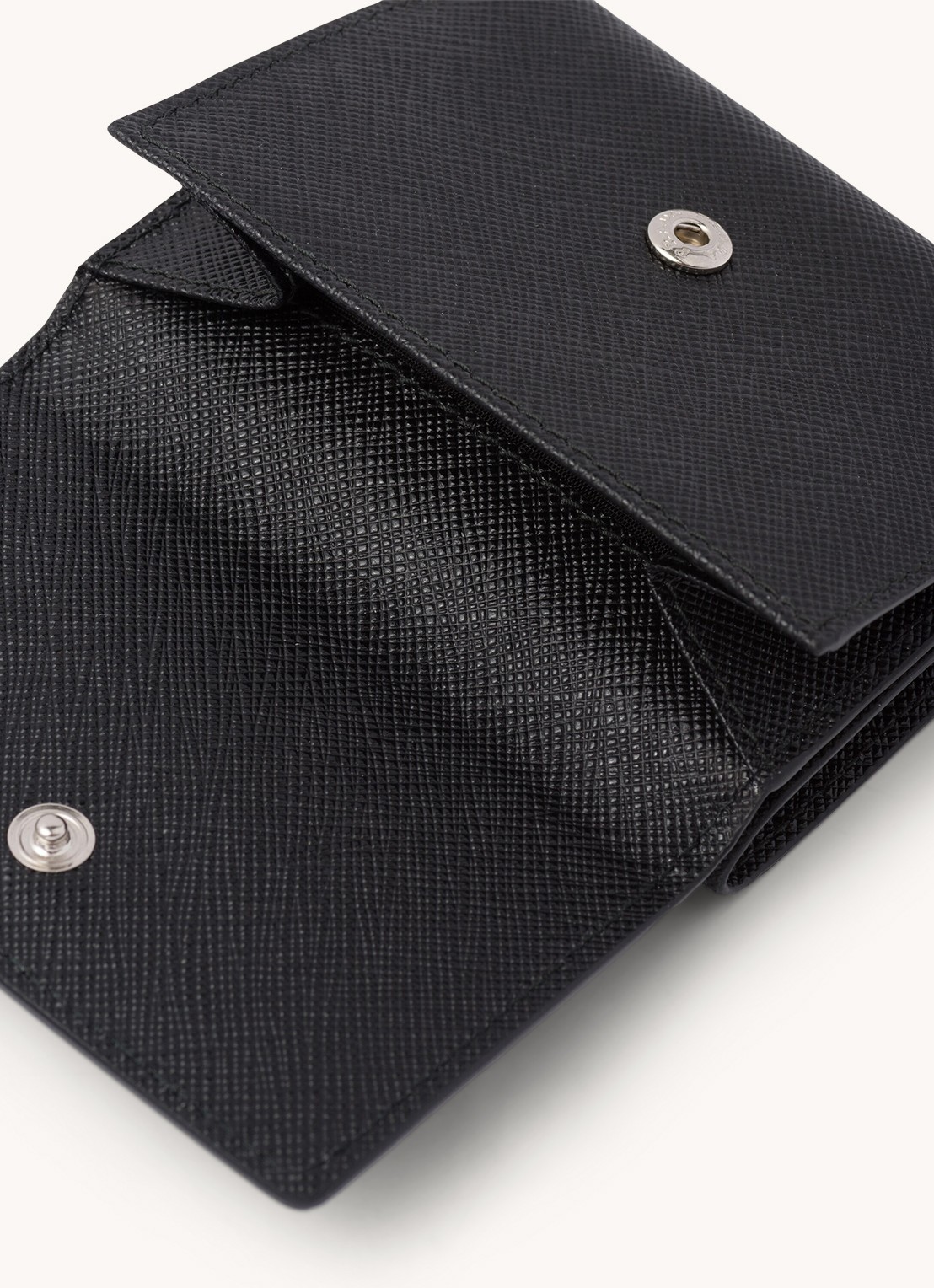 Prada Small portemonnee van leer - detail 5 zwart