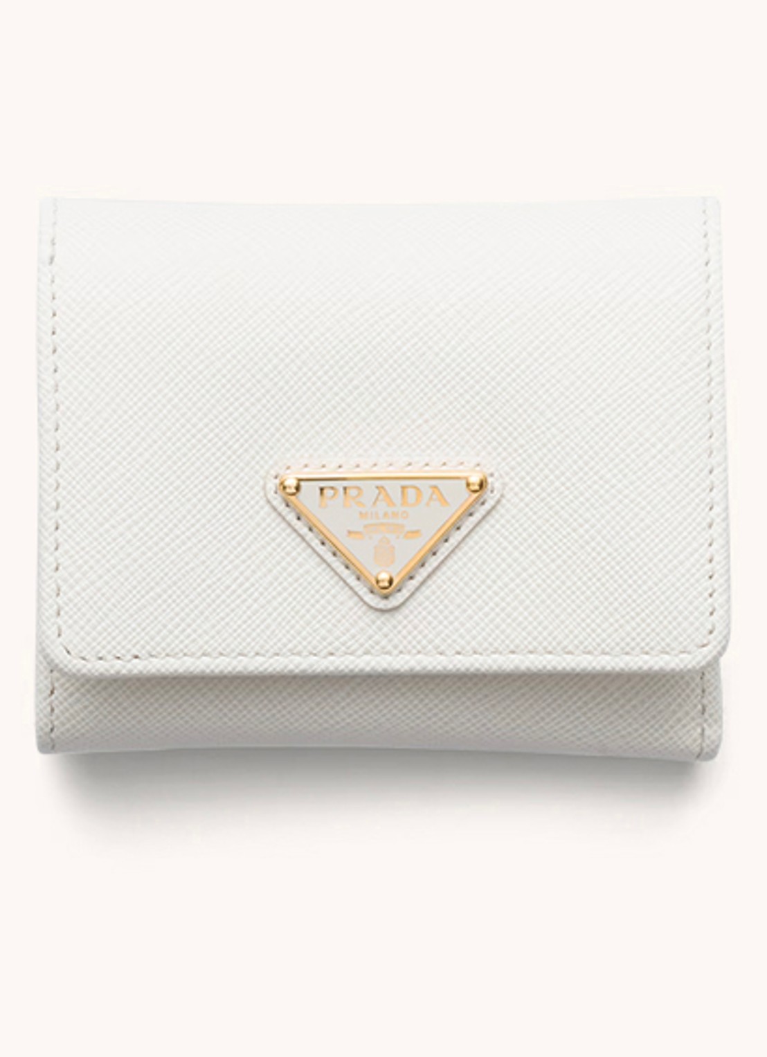 Prada Small portemonnee van leer - voorkant 3 wit